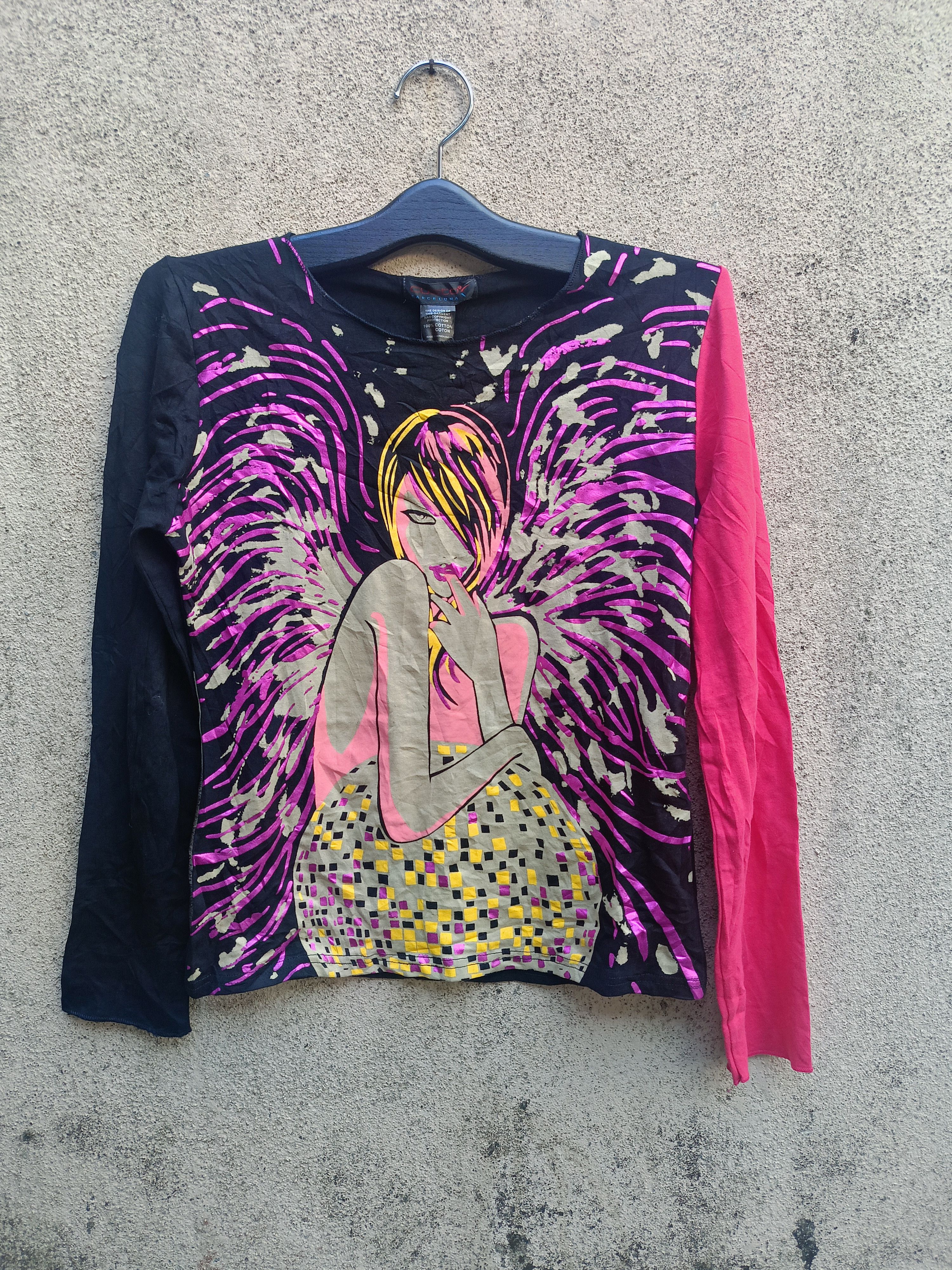 Custo Barcelona NOS🔥 CUSTO BARCELONA DISCO GIRL ART LONG SLEEVE SHIRT Size S / US 4 / IT 40 - 2 Thumbnail