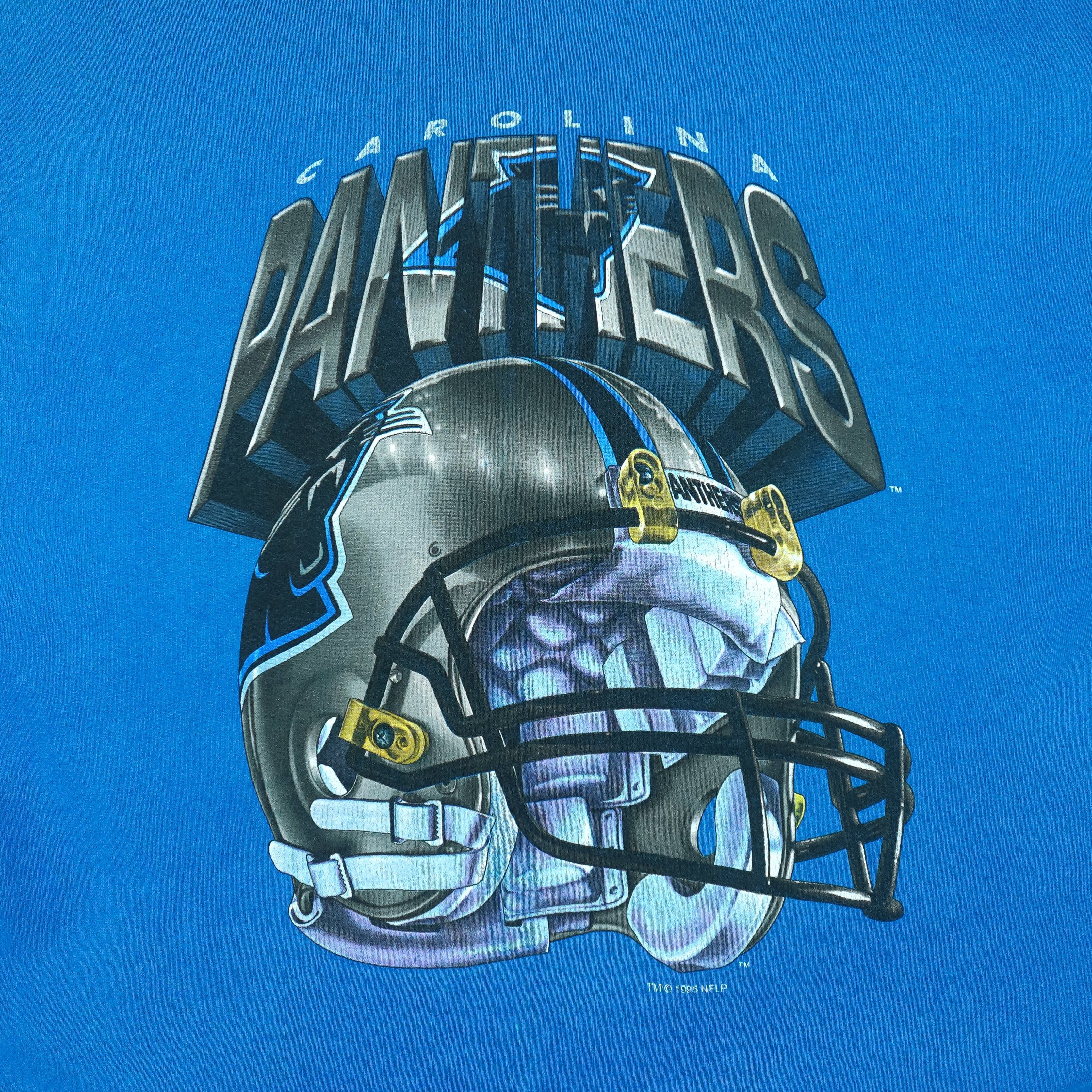 Salem Sportswear NFL - Carolina Panthers Helmet Crew Neck Sweatshirt 1995 Size US XL / EU 56 / 4 - 3 Thumbnail