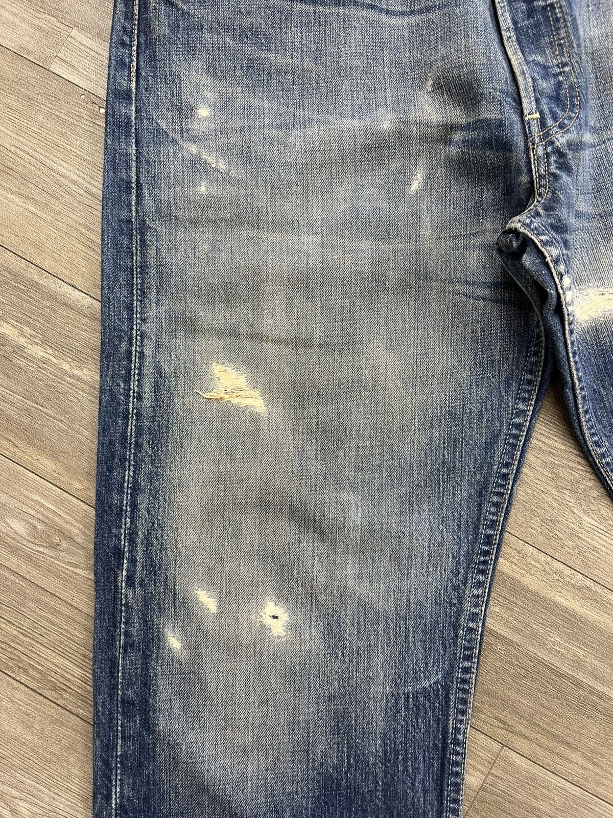Levi's Vintage Clothing 🇹🇷1990s Vintage Levis 501 Distressed 34x30 Straight Leg Jeans Size US 34 / EU 50 - 5 Thumbnail