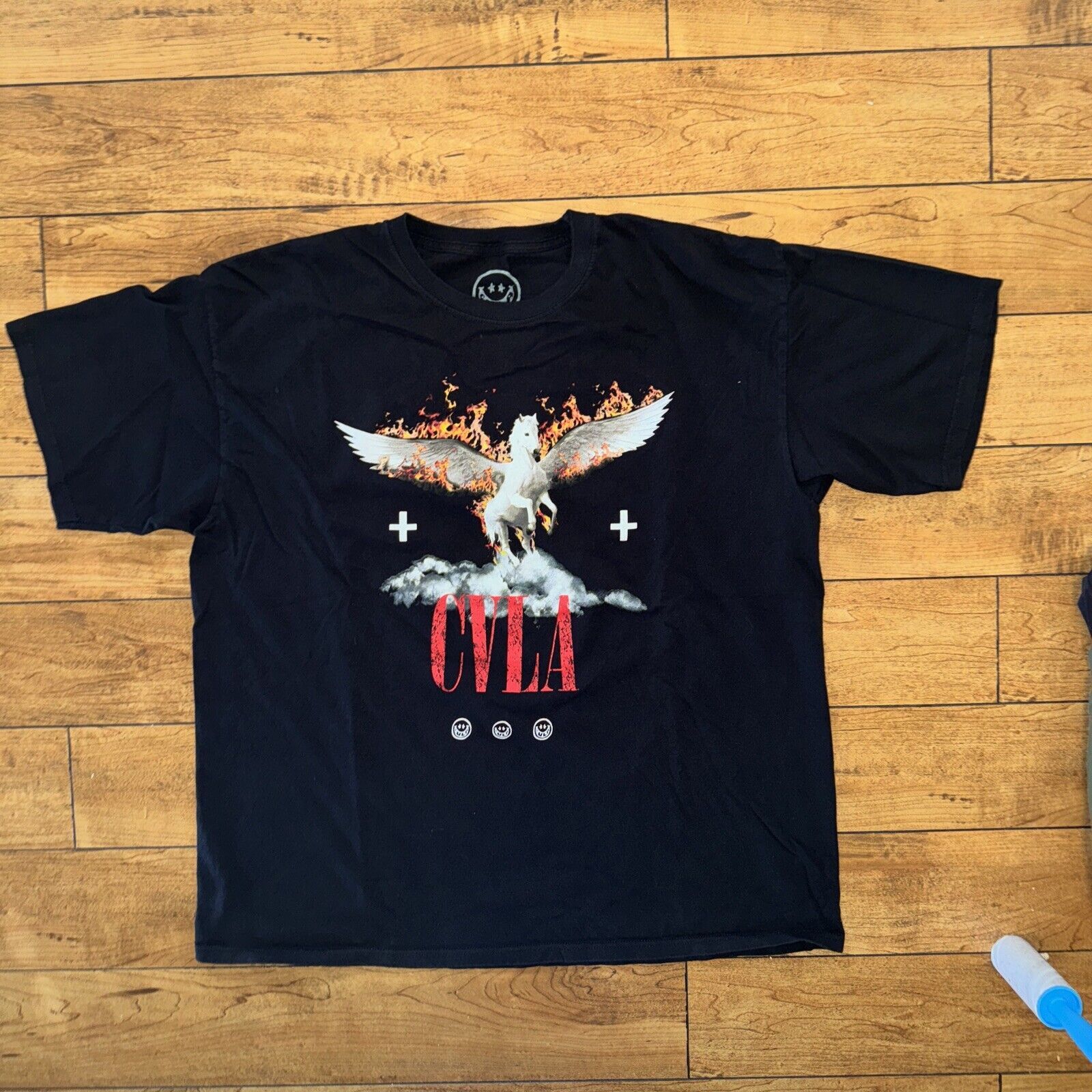 Band Tees × Rap Tees CVLA Pegasus T-Shirt Black 2XL 24x29 Streetwear Athletic Gym Size US XXL / EU 58 / 5 - 1 Thumbnail