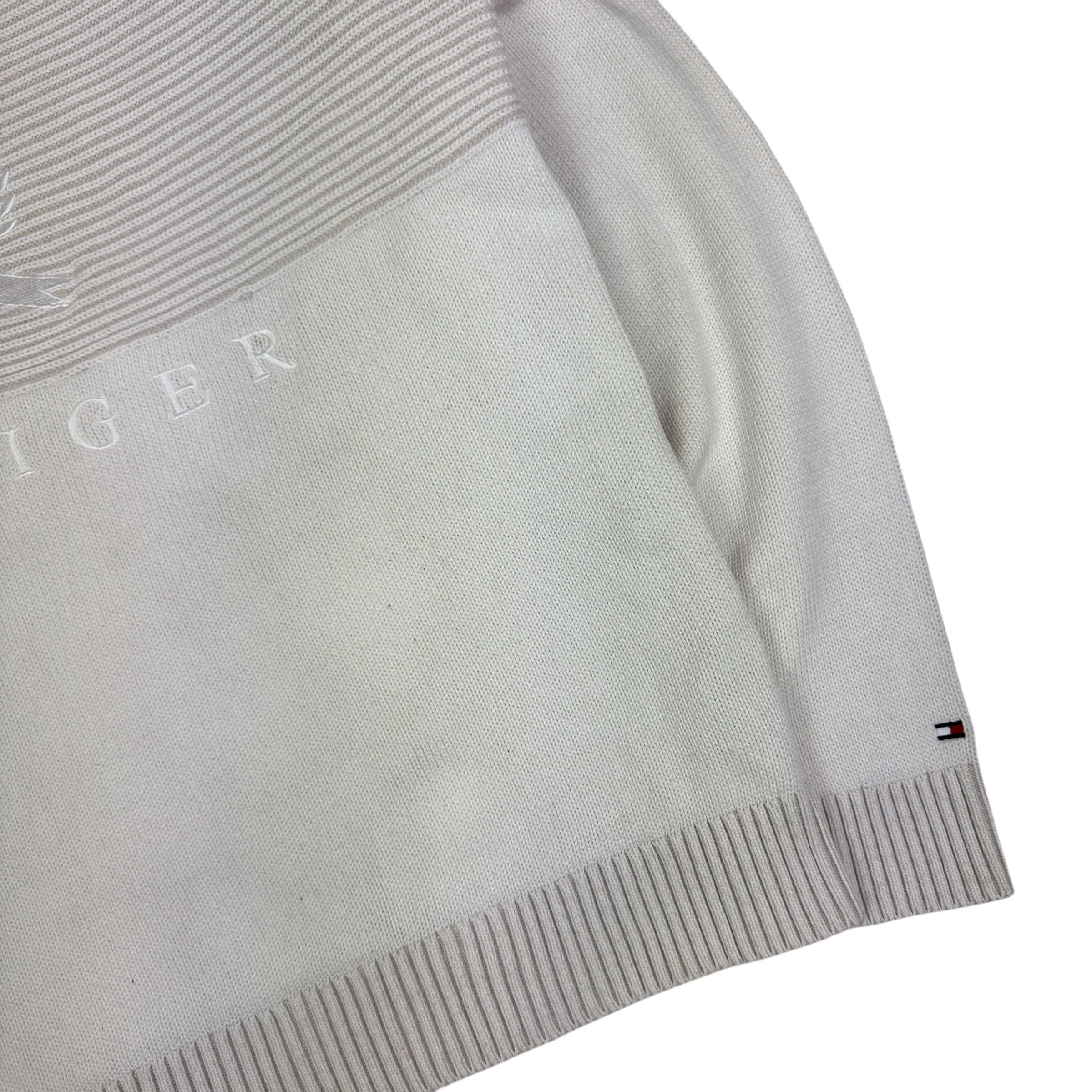 Tommy Hilfiger Tommy Hilfiger Men's White Cotton Icon Crest Flag Sweater XL Size US XL / EU 56 / 4 - 7 Thumbnail