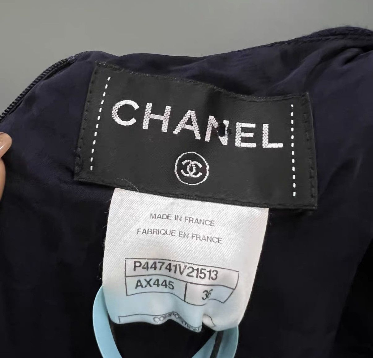 Chanel CHANEL navy blue dress J41 Size XS / US 0-2 / IT 36-38 - 3 Thumbnail