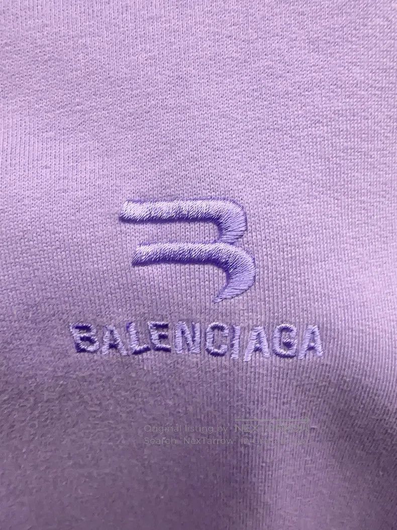 Balenciaga Balenciaga Purple chest embroidered hoodie Size US XS / EU 42 / 0 - 6 Thumbnail