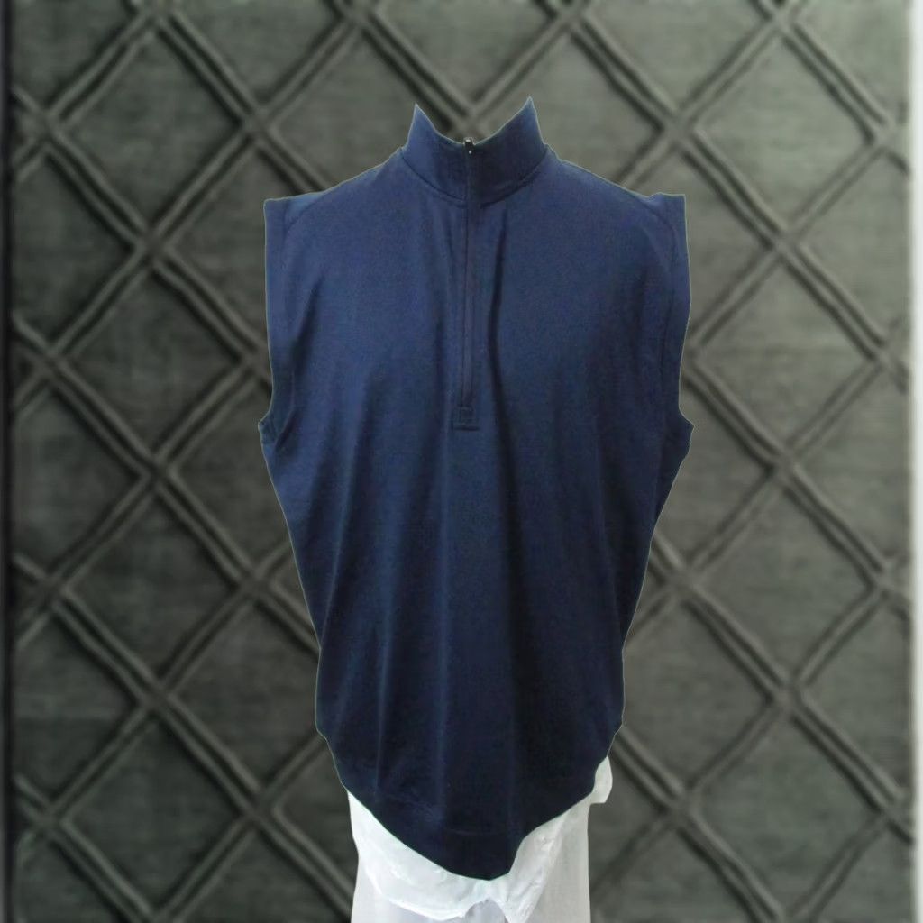 Adidas Adidas Golf Vest Men XL Navy 1/4 Zip Sleeveless Pullover Logo Golfer Size US XL / EU 56 / 4 - 1 Thumbnail