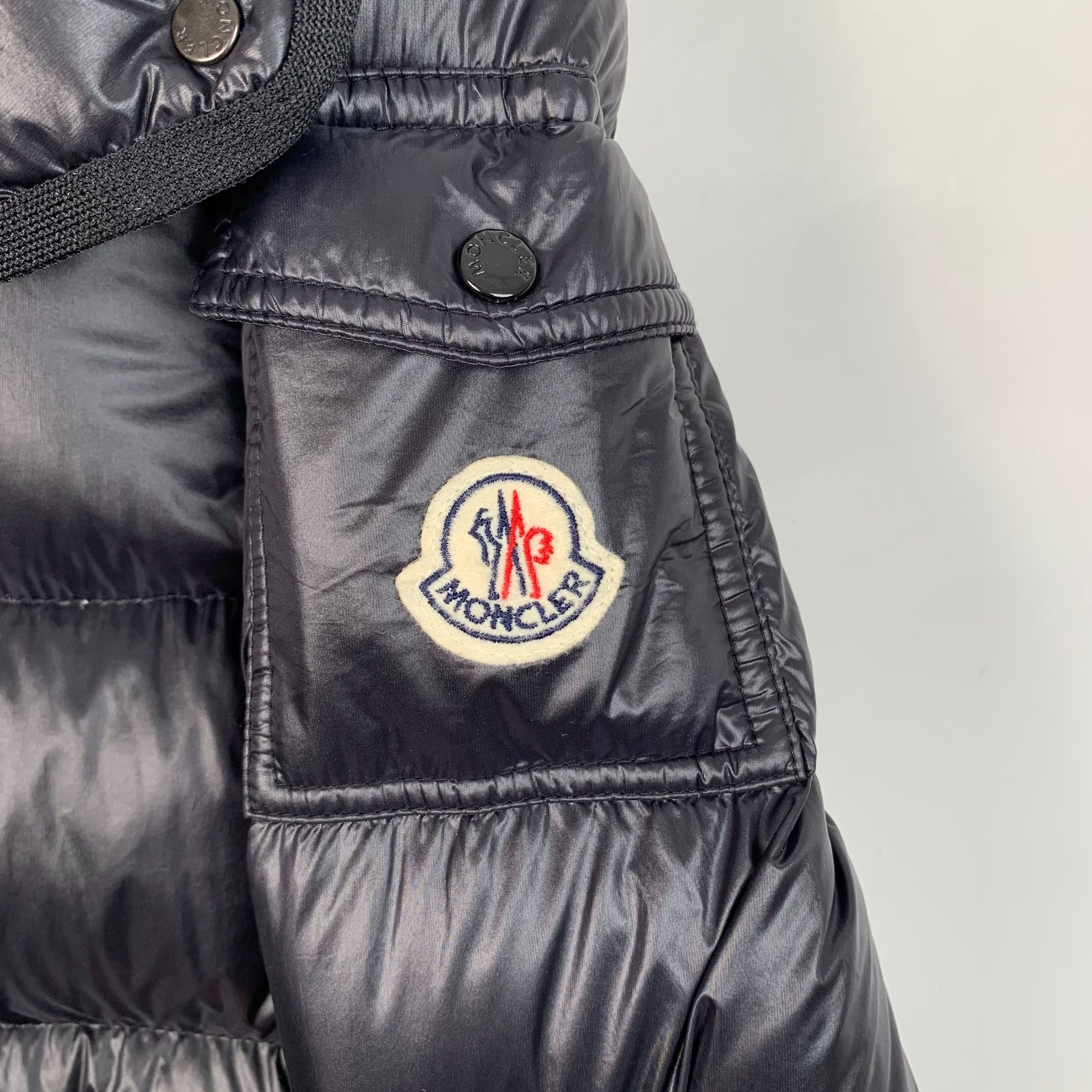 Moncler Moncler Berre Series Black Logo Patch Hooded Quilted Down Ja Size S / US 4 / IT 40 - 10 Thumbnail