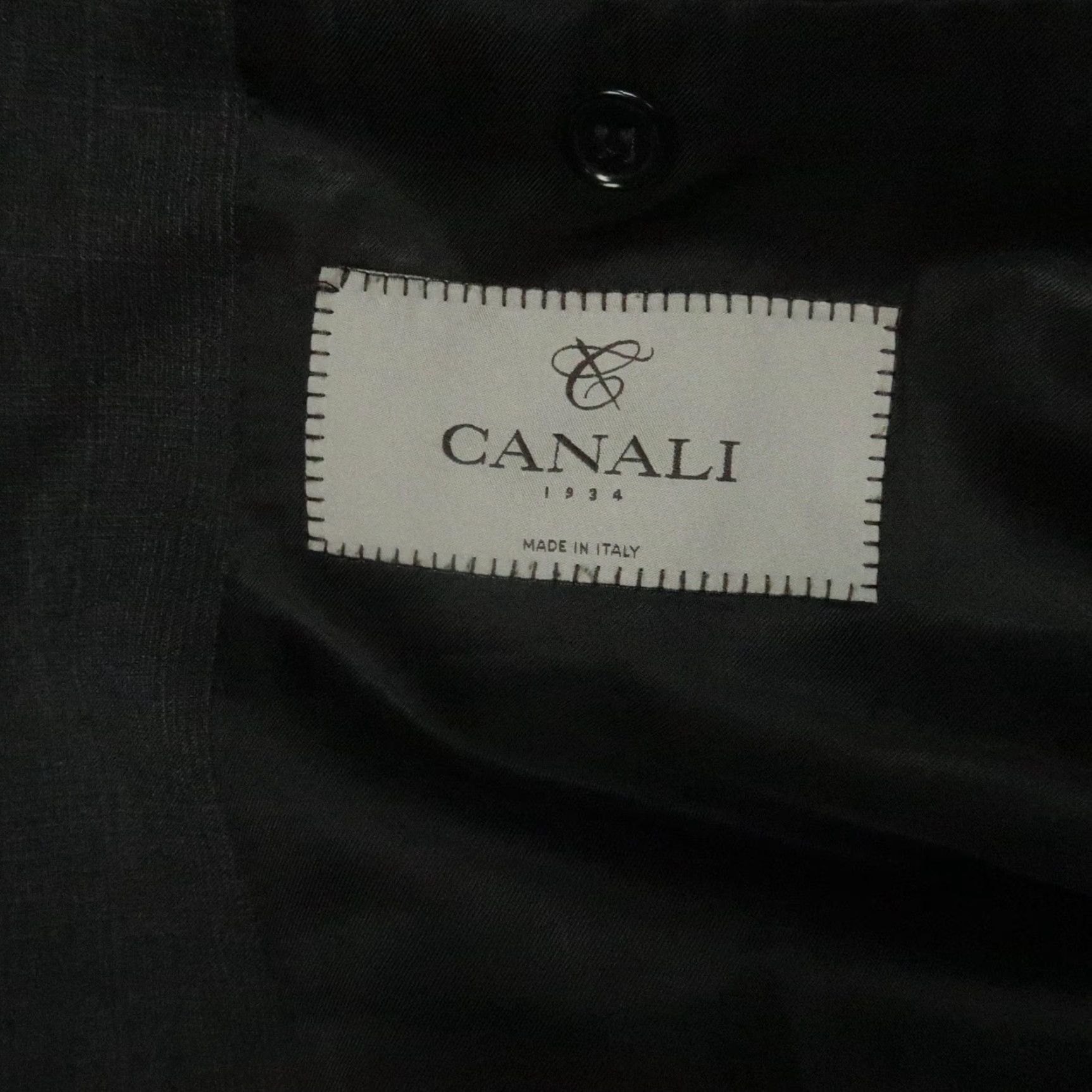 Canali Canali Blazer Mens Black 46R Wool Formal 2 Piece Jacket Single-Breasted Notch Lapel Dress Suit 46 Chest Regular Size Type Regular 56R Italy Size 46R - 5 Thumbnail
