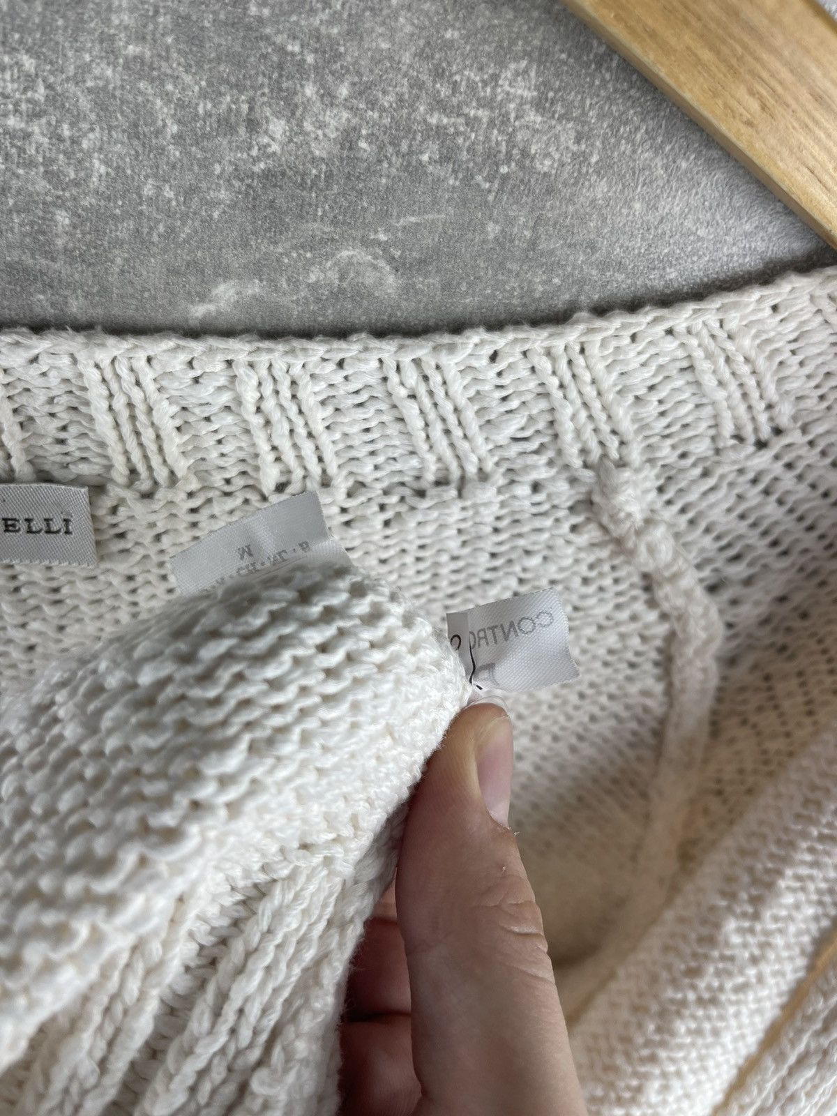 Brunello Cucinelli Brunello Cuccnelli Women's White Zip Sweater 100% Cotton Size L / US 10 / IT 46 - 13 Thumbnail
