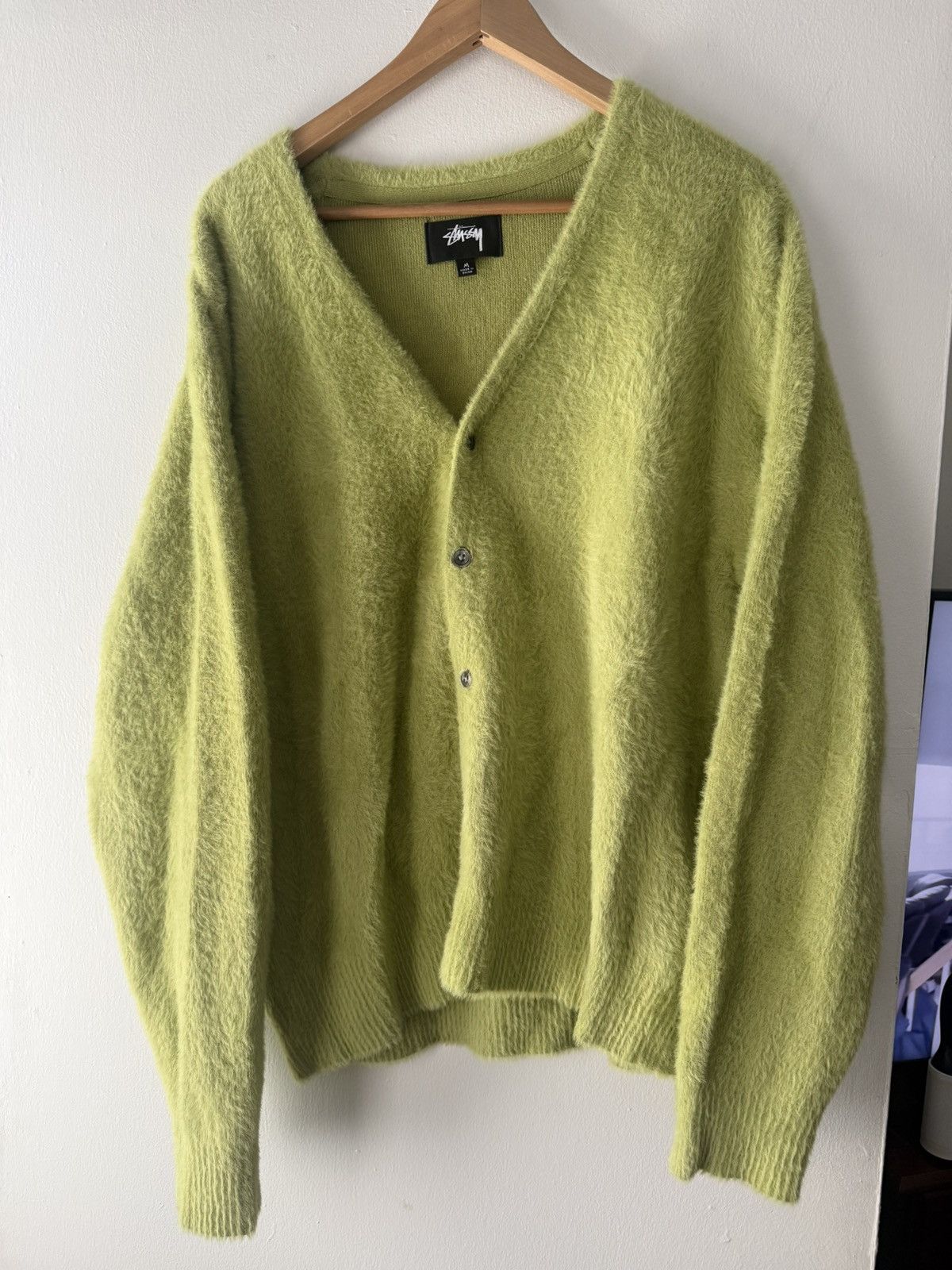Stussy Stussy shaggy cardigan green Size US M / EU 48-50 / 2 - 1 Thumbnail