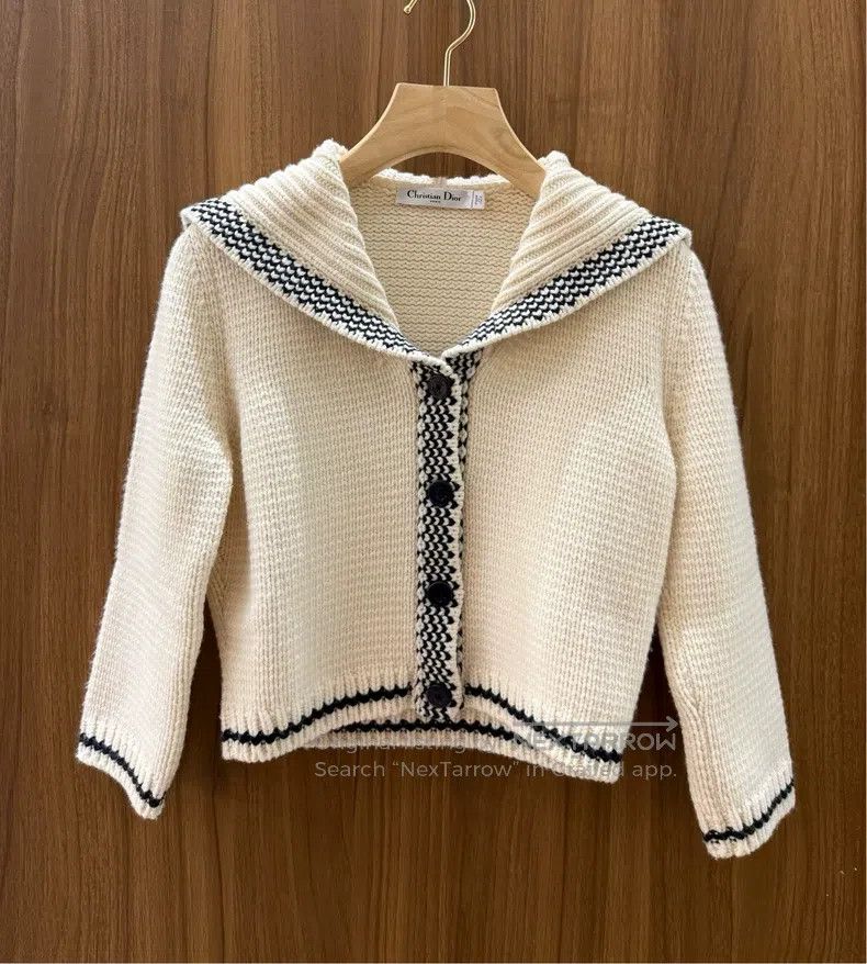 Dior Dior Navy-style knitted cardigan coat Size XS / US 0-2 / IT 36-38 - 2 Thumbnail