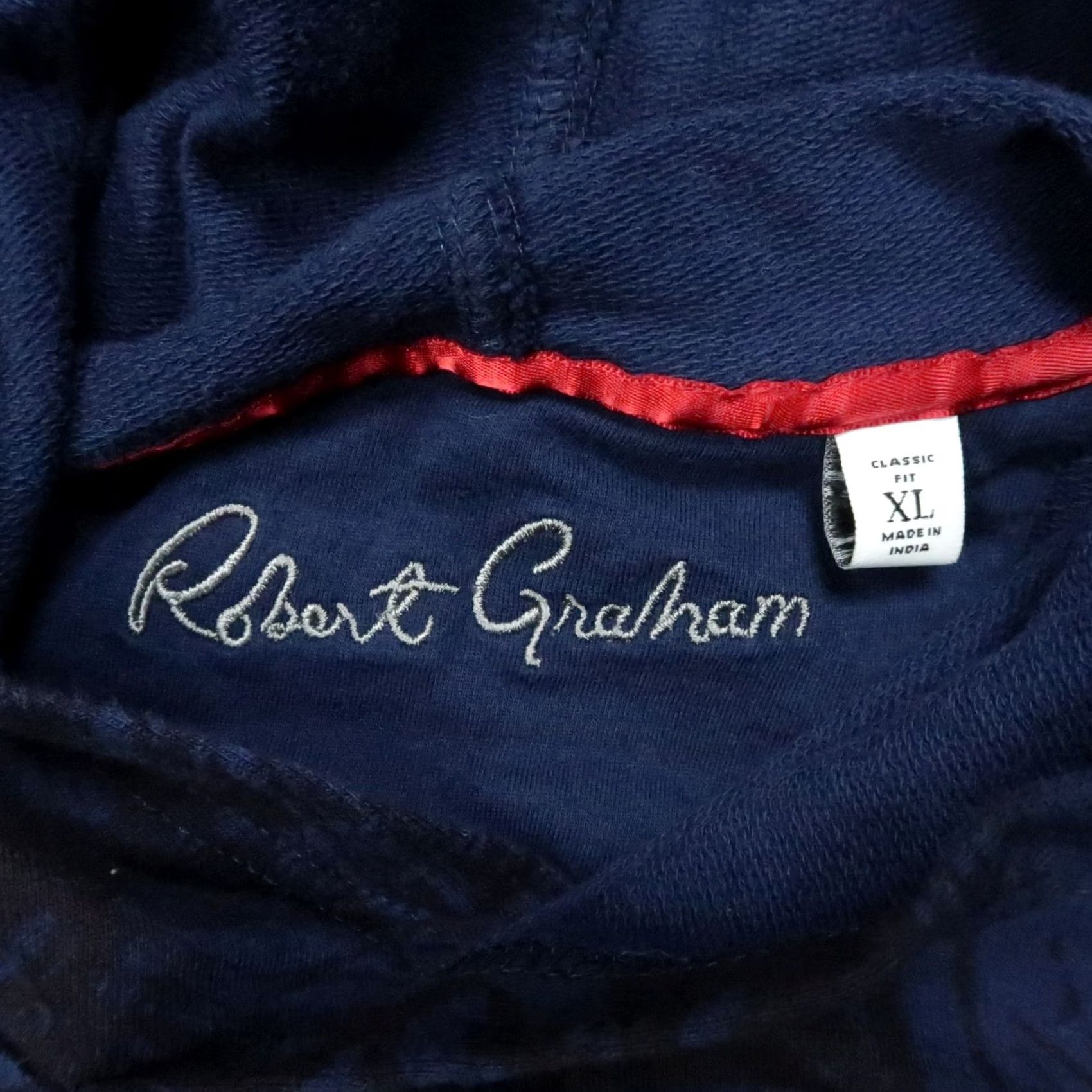 Robert Graham Robert Graham Hoodie Mens XL Blue Floral Skull Print All Over Hooded Classic Fit Size US XL / EU 56 / 4 - 3 Thumbnail