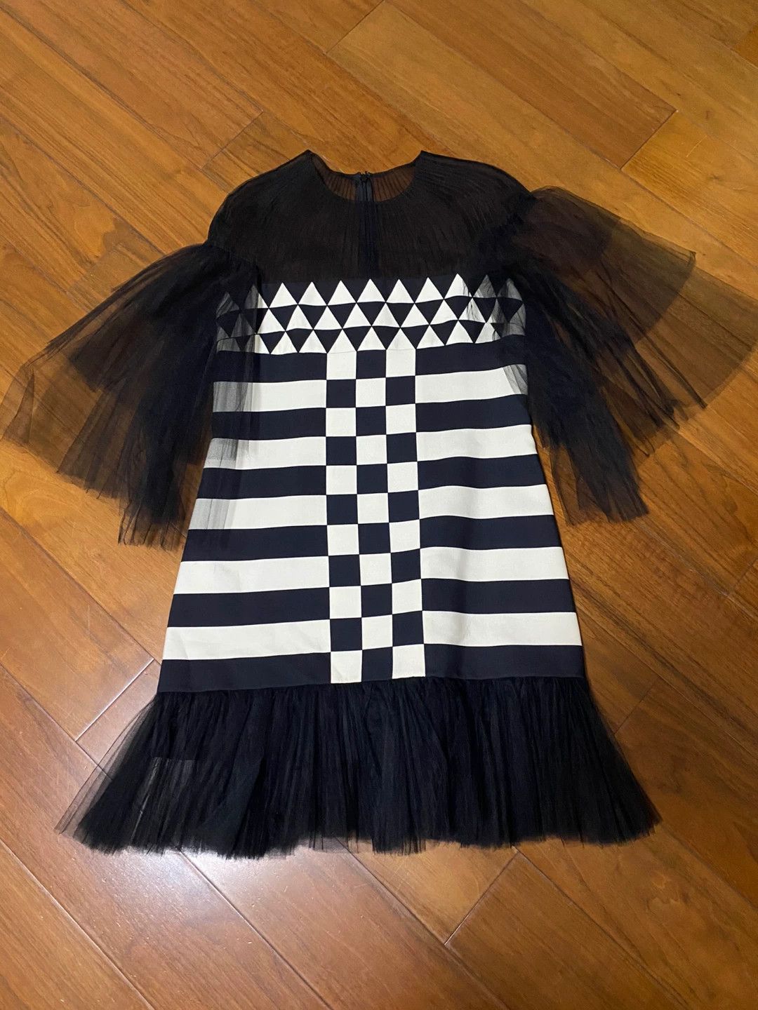 Valentino Checkered Mesh Dress