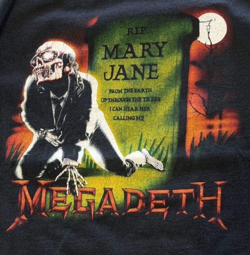 image of Megadeth Megadeath | Rip Mary Jane Band T-Shirt | Vintage 1990S in Black, Men's (Size Small)