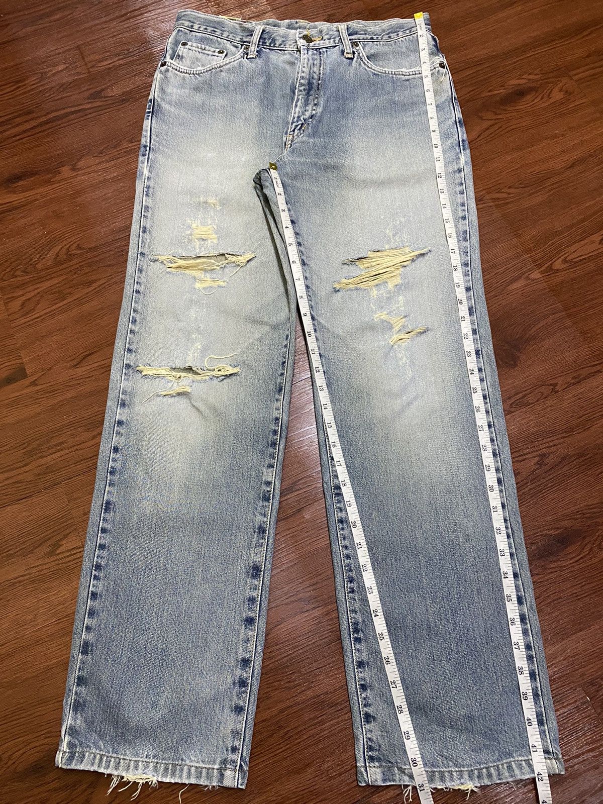 Edwin Vintage Edwin US CLASSIC Faded Wash Destroyer Loose Jeans Size US 32 / EU 48 - 18 Thumbnail