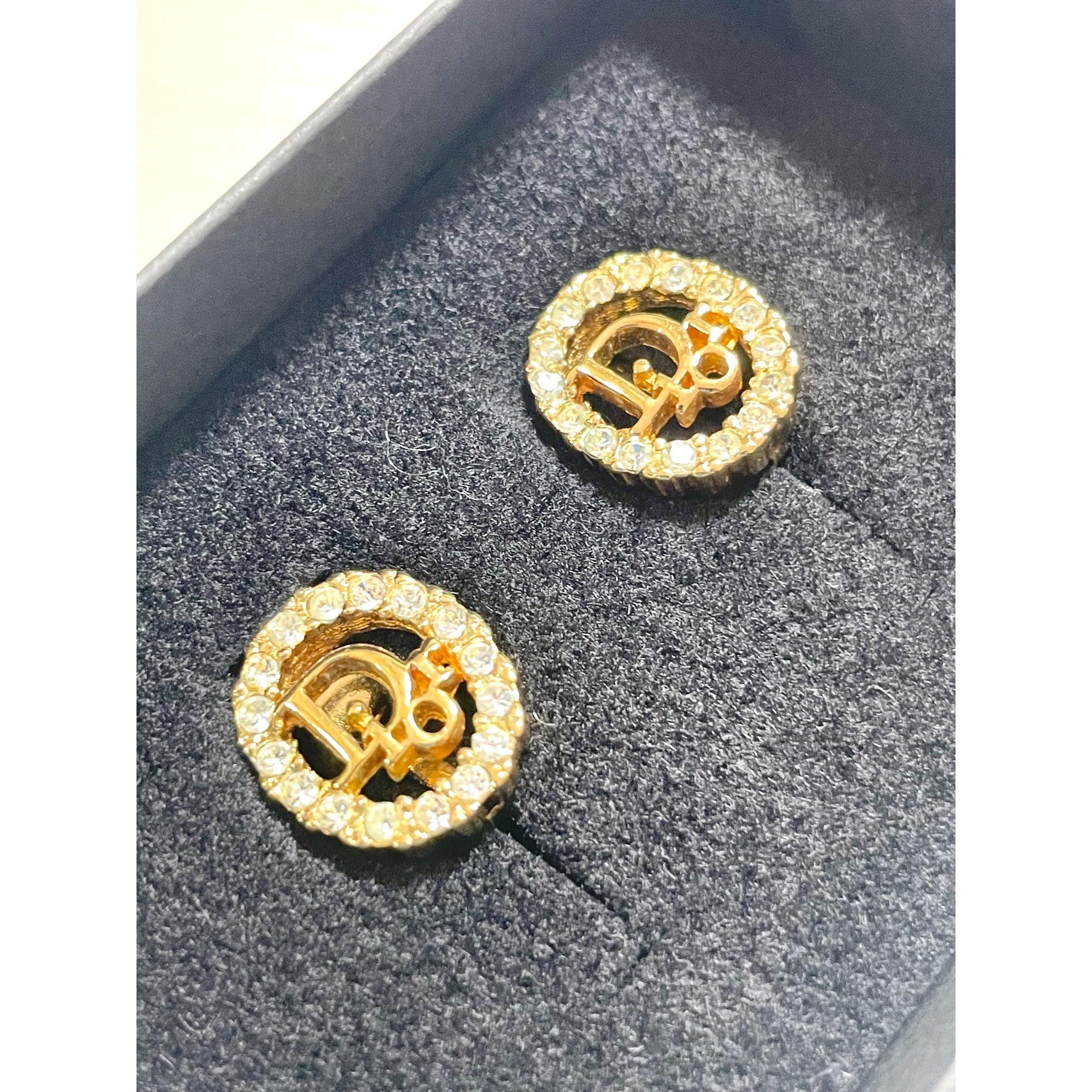 Dior Vintage Christian Dior earrings with rhinestone crystals. Size ONE SIZE - 5 Thumbnail
