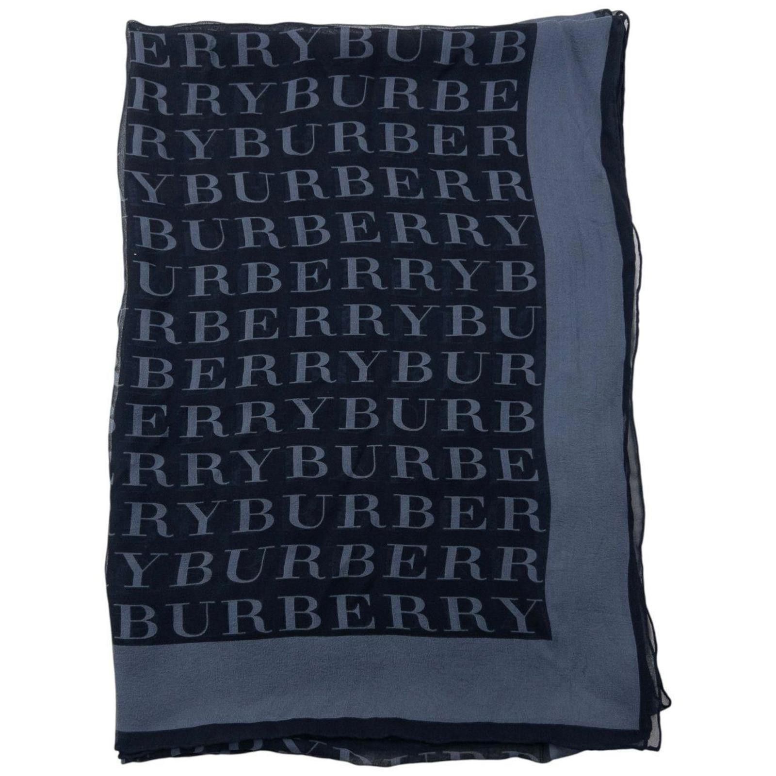 Burberry Vintage 2000s Burberry Monogram Silk Scarf Size ONE SIZE - 2 Thumbnail