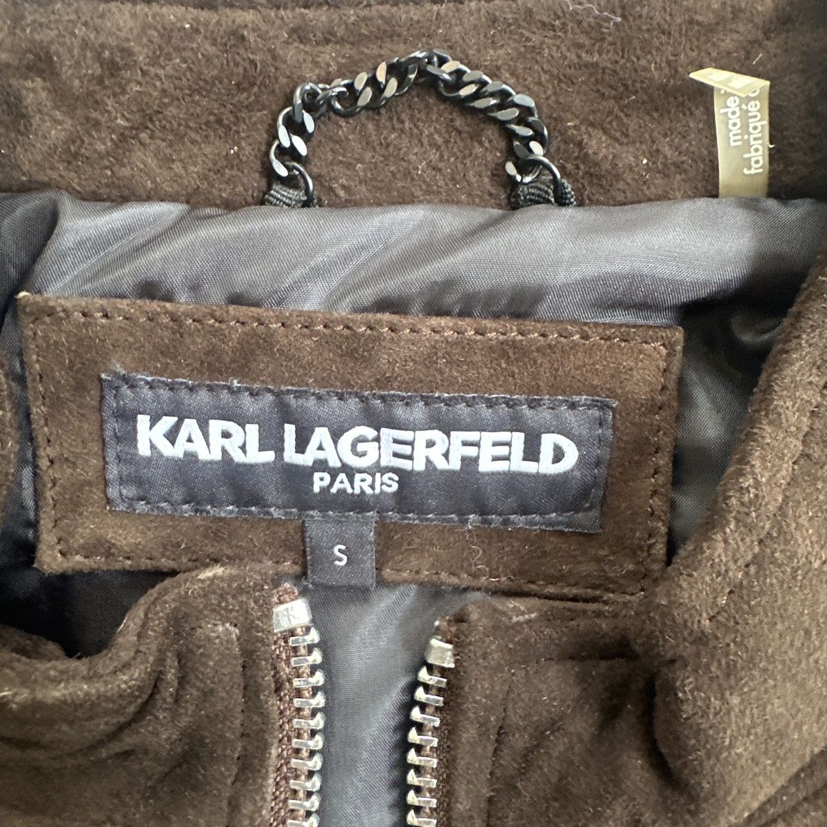 Karl Lagerfeld Karl Lagerfeld Paris Brown Suede Leather Jacket Size US S / EU 44-46 / 1 - 4 Thumbnail