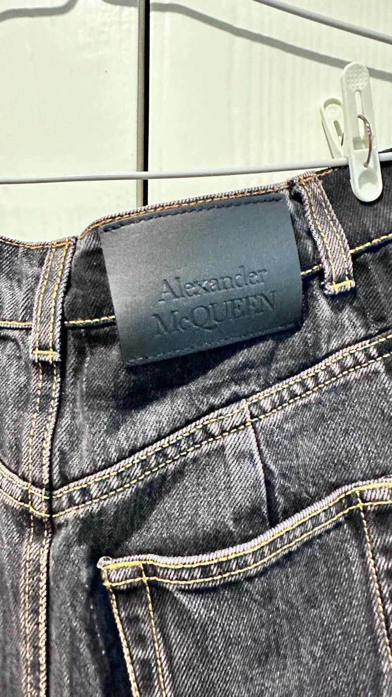 Alexander McQueen Alexander McQUEEN size 38 Cut and make old black denim ski Size 28" / US 6 / IT 42 - 3 Thumbnail
