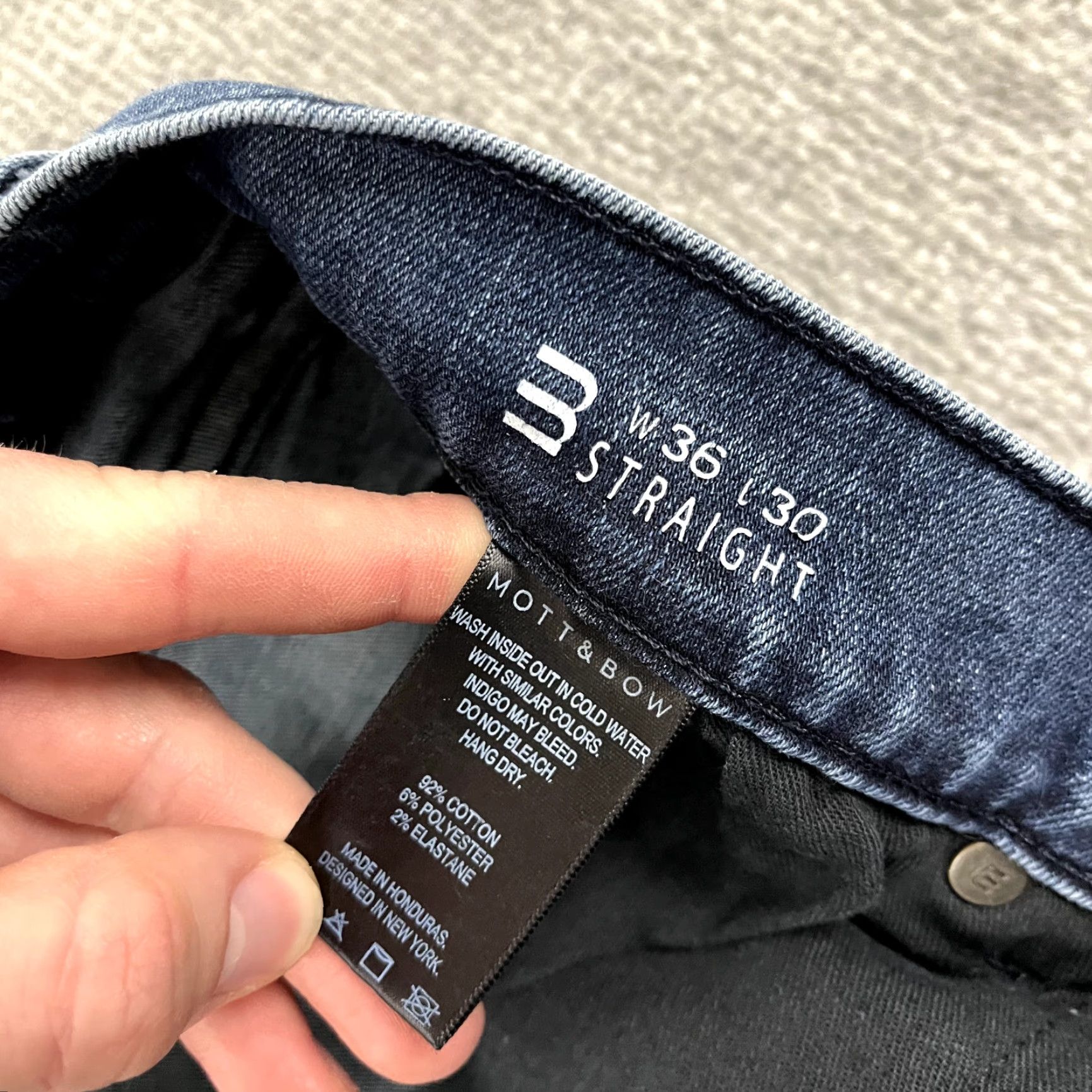 Mott & Bow Mott & Bow Jeans Mens 36 x 29 Straight Medium Blue Denim Stretch Casual Denim Jeans Casual Size US 36 / EU 52 - 2 Thumbnail