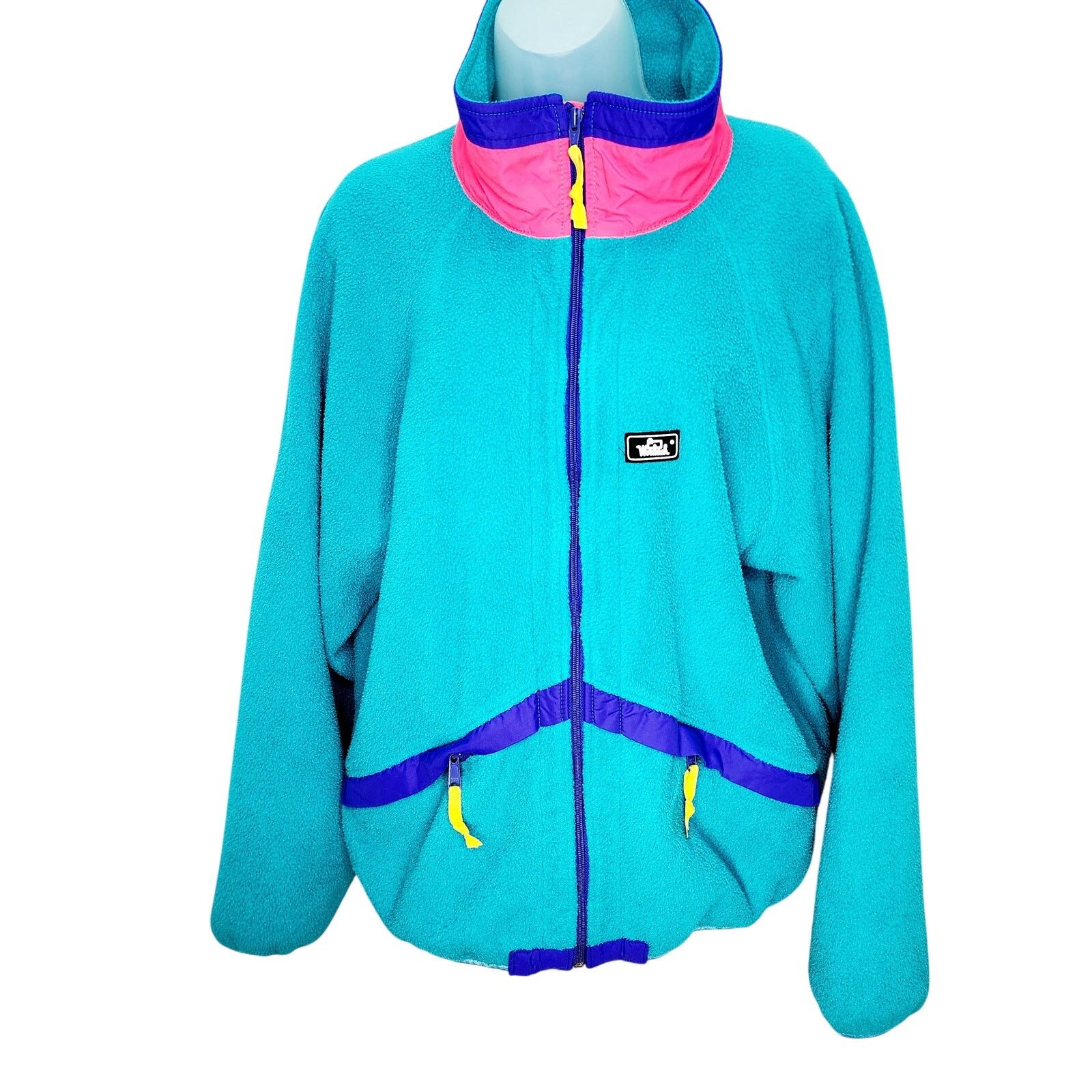 Other Vintage Woolrich Teal Zipper Front Long Sleeve Fleece Size L / US 10 / IT 46 - 1 Thumbnail