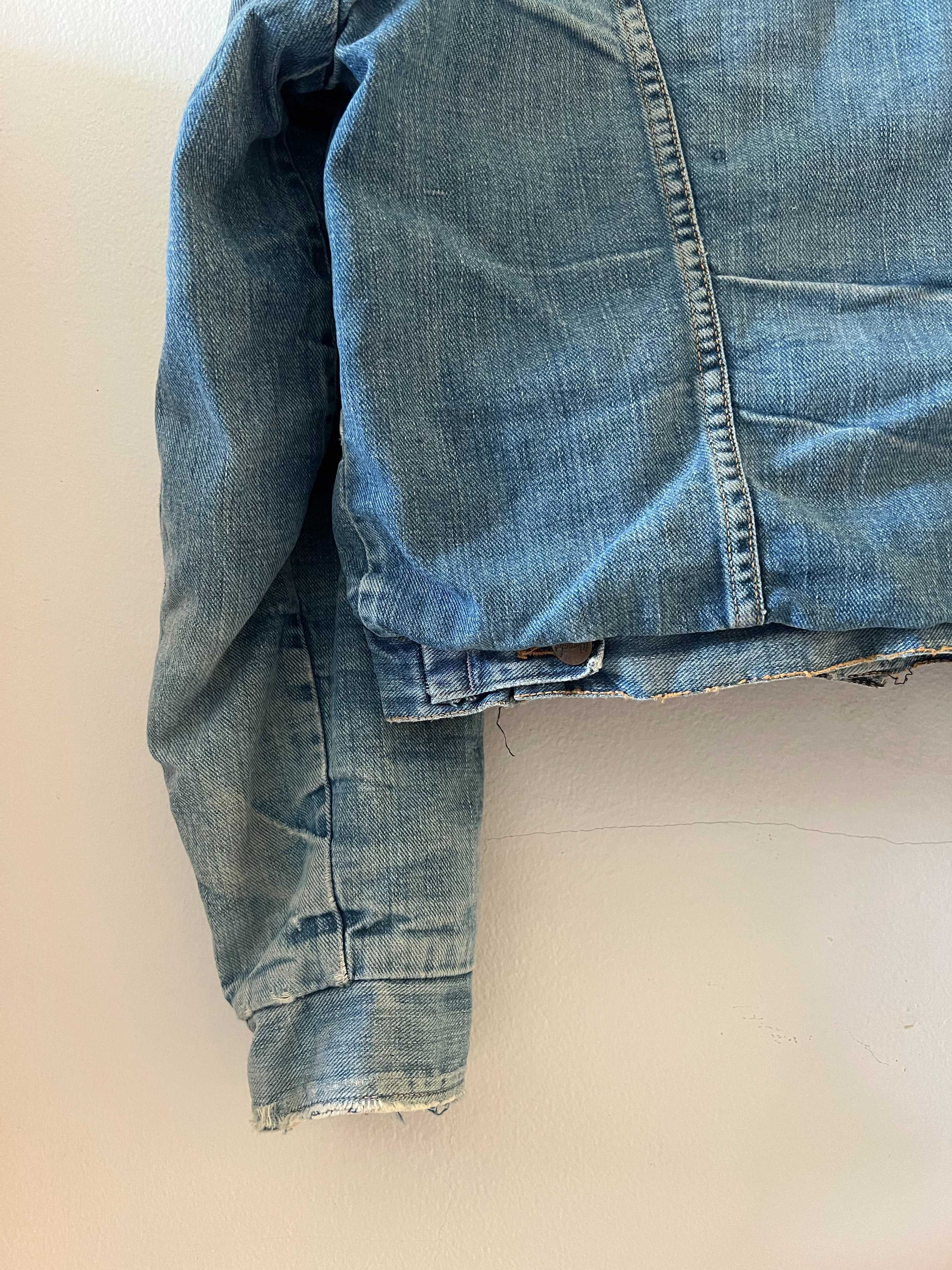 Vintage DISTRESSED VINTAGE 70s WRANGLER WESTERN DENIM JACKET Size US M / EU 48-50 / 2 - 11 Thumbnail