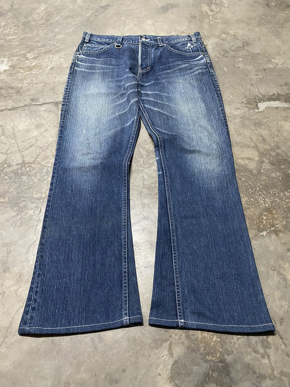 Japanese Brand Flare Jeans Japan Spirit Denim 10SDP41 Size US 34 / EU 50 - 2 Thumbnail