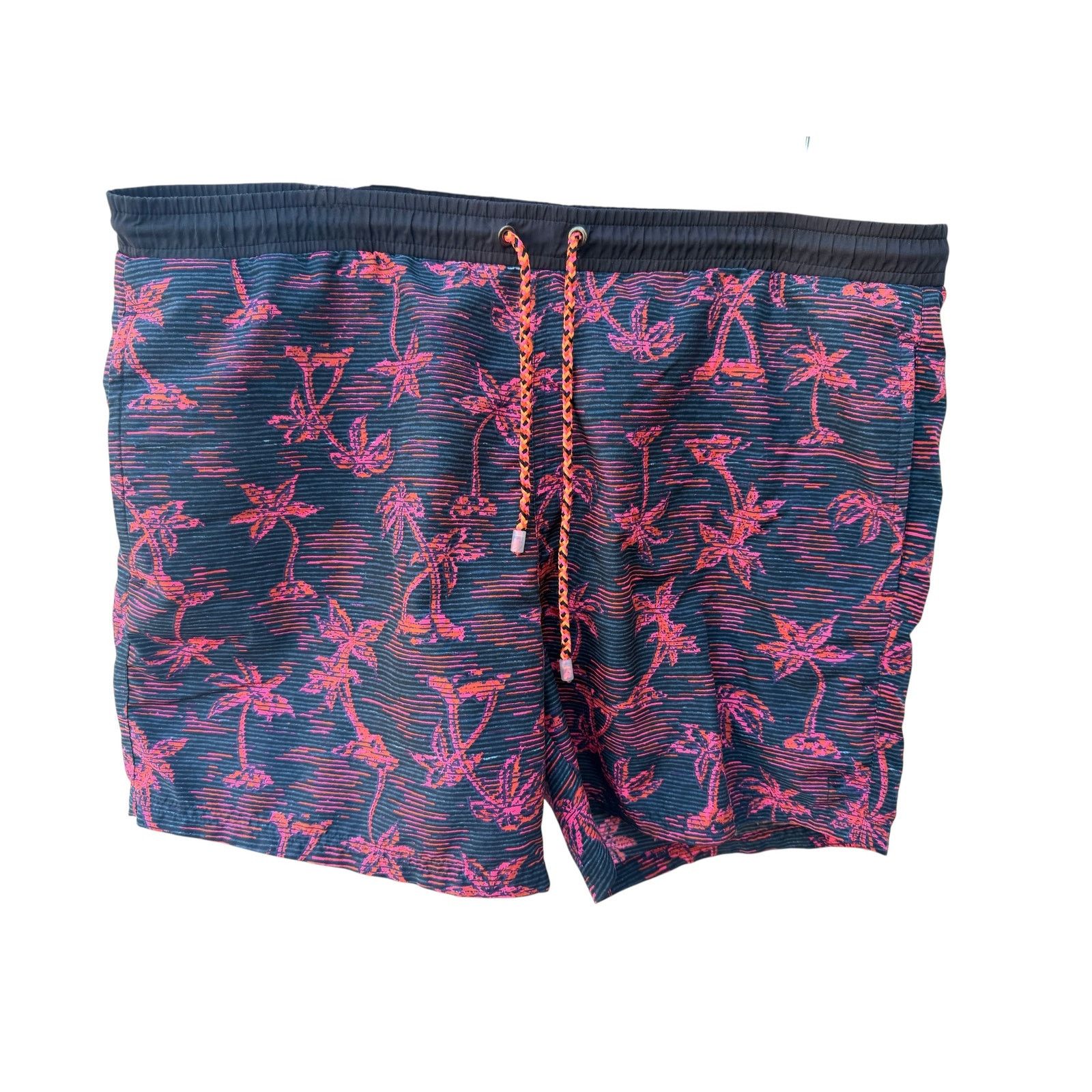 Hugo Boss Hugo Boss Navy Pink Palm Print Swim Trunks Medium Size US 34 / EU 50 - 1 Thumbnail