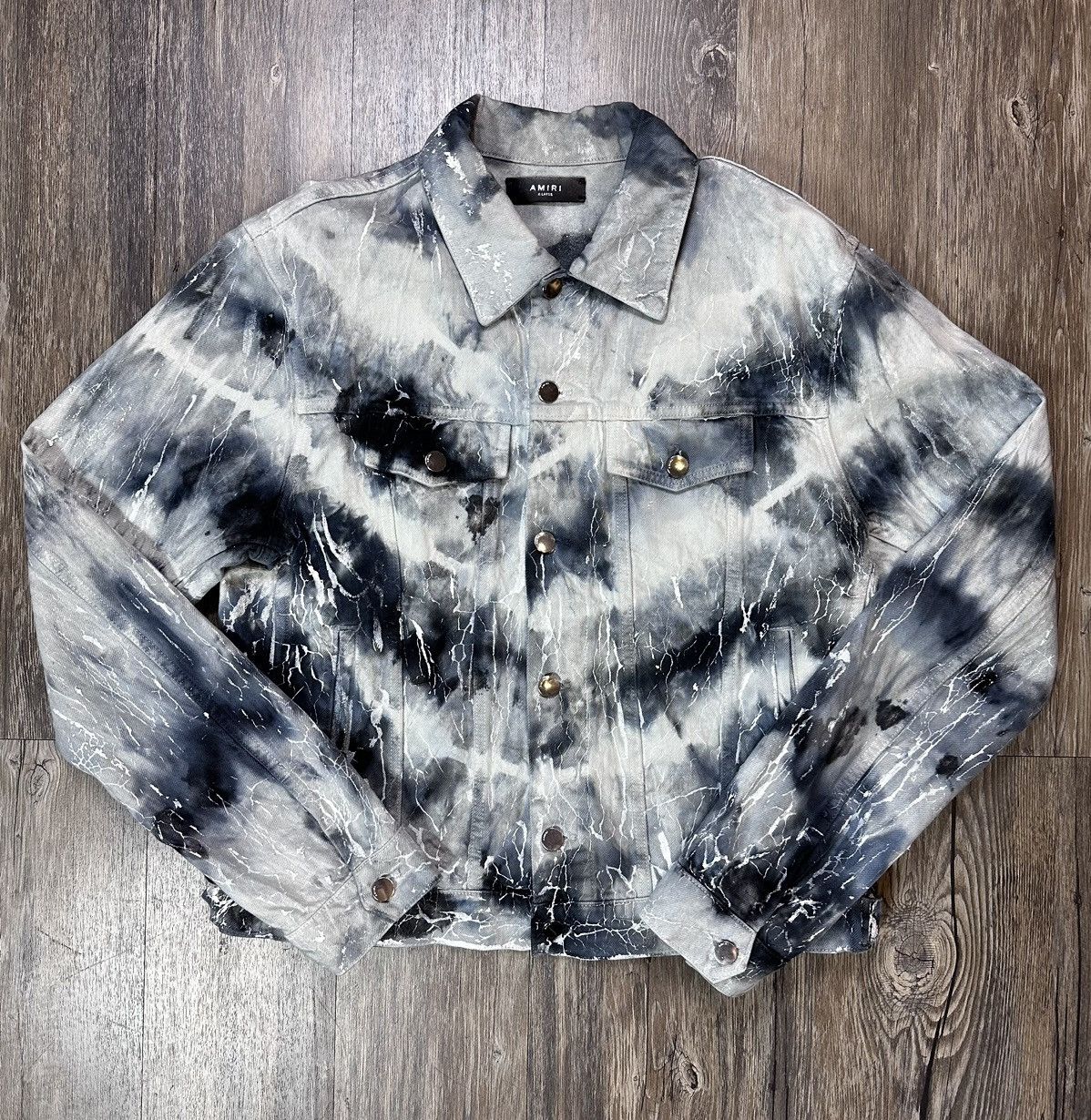 Amiri Amiri Cracked Tie Dye Jacket | Grailed