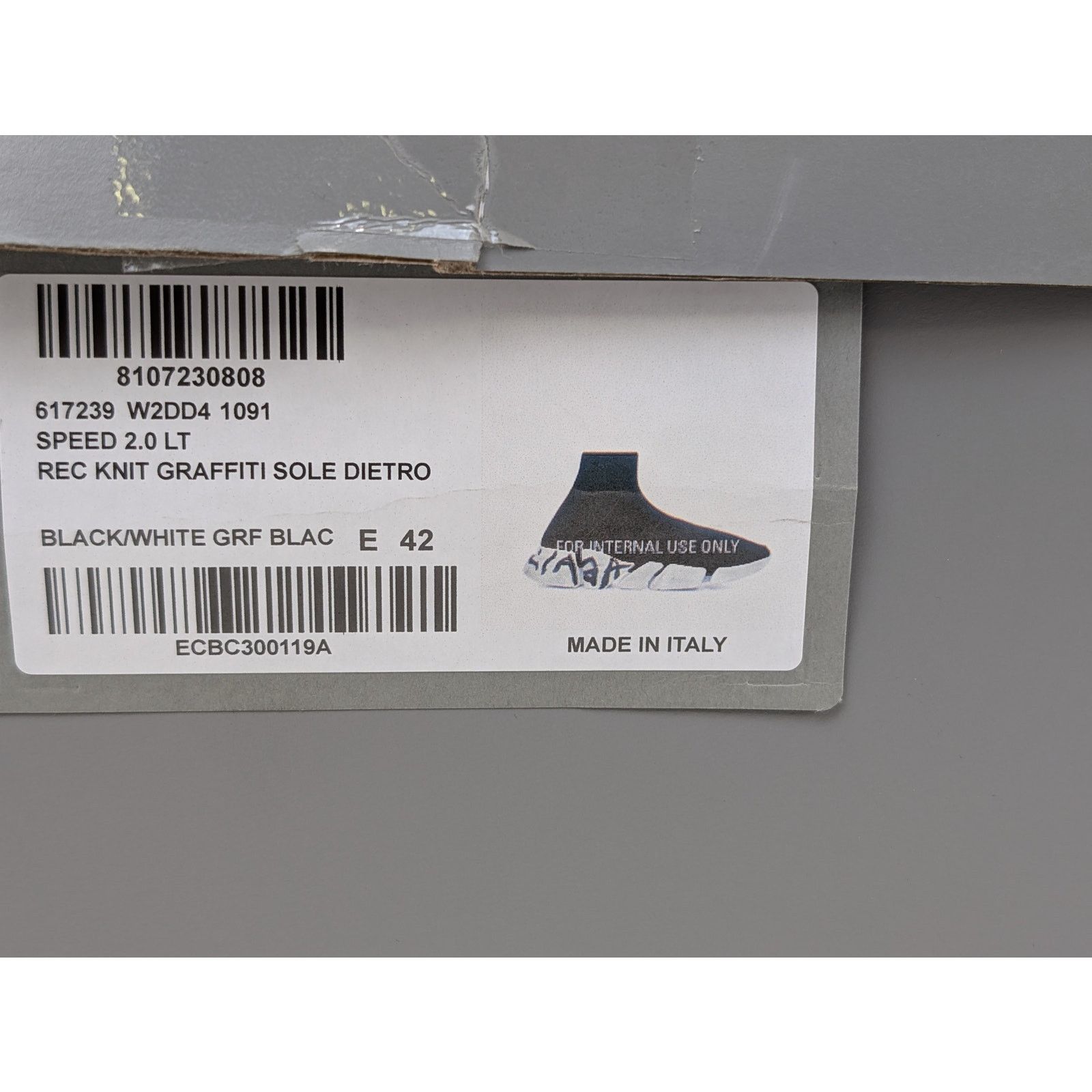 Balenciaga o1rshd1 Q:2/ Rec Knit Graffiti Speed 2.0 Lt Sneakers Black Size US 9 / EU 42 - 19 Thumbnail
