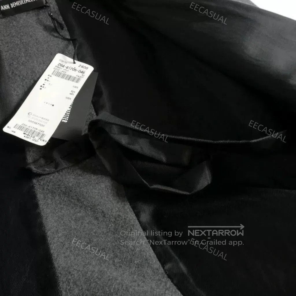 Ann Demeulemeester ANN DEMEULEMEESTER Gray Wool Blazer. Size US M / EU 48-50 / 2 - 8 Thumbnail