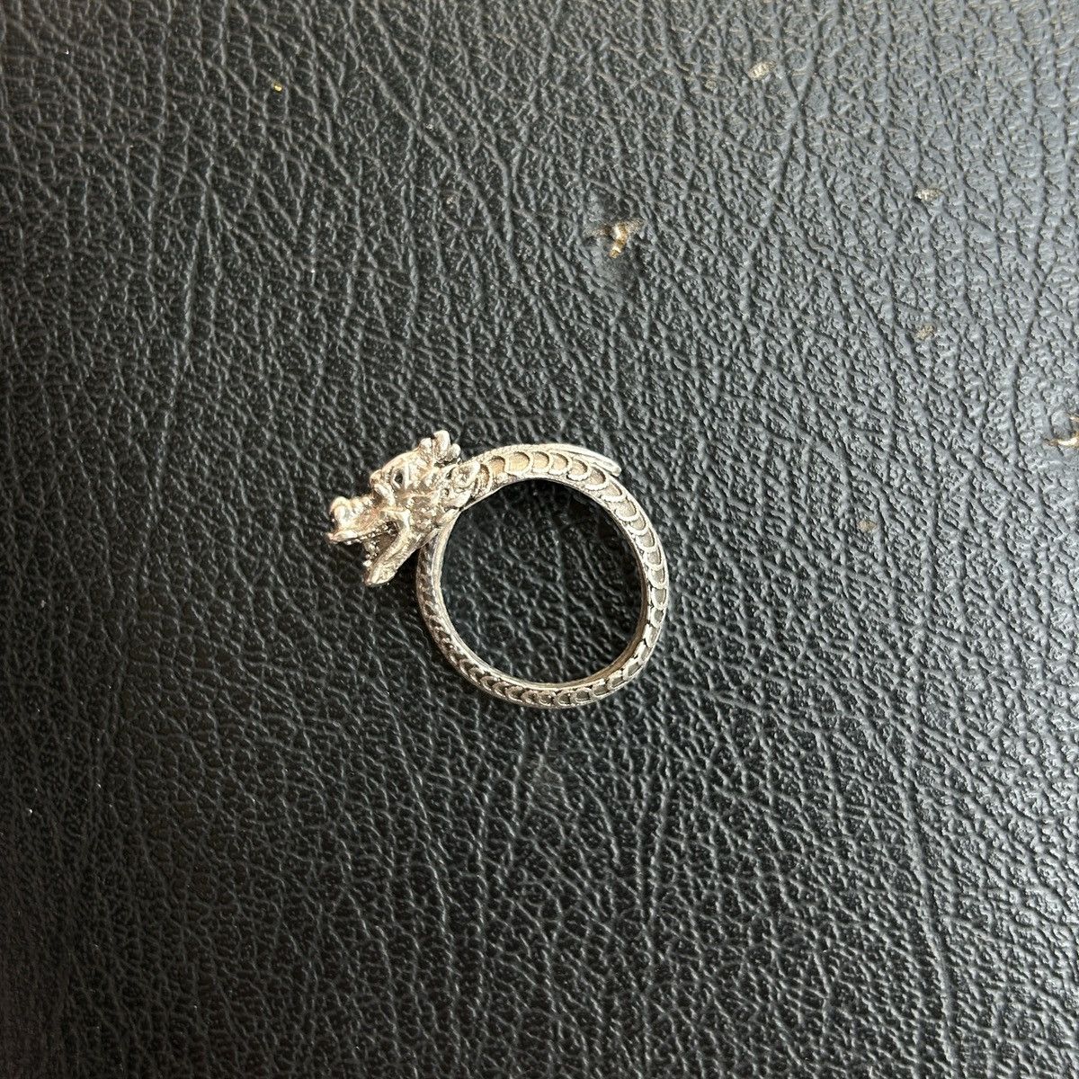 Vintage 1970-80s Thai Dragon Pure Silver Ring Size ONE SIZE - 7 Thumbnail