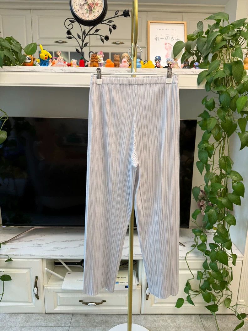 Issey Miyake Issey Miyake size:2 Light grey pleated pants Size 42" / US 20 - 7 Thumbnail