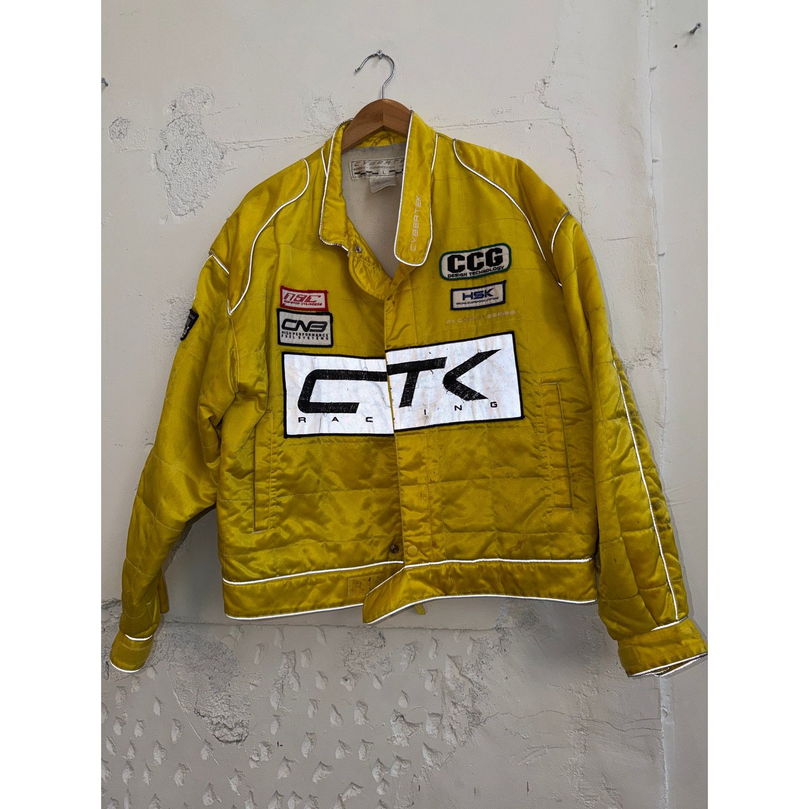 Vintage Vintage Cybertek Racing Reflective Yellow Jacket Size US L / EU 52-54 / 3 - 1 Thumbnail