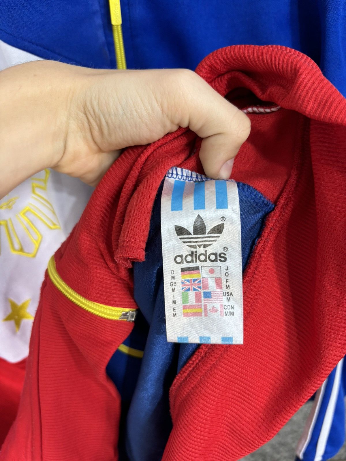 Adidas × Vintage Rare Vintage Adidas Philippines Football Track Jacket Hoodie Size US M / EU 48-50 / 2 - 12 Thumbnail