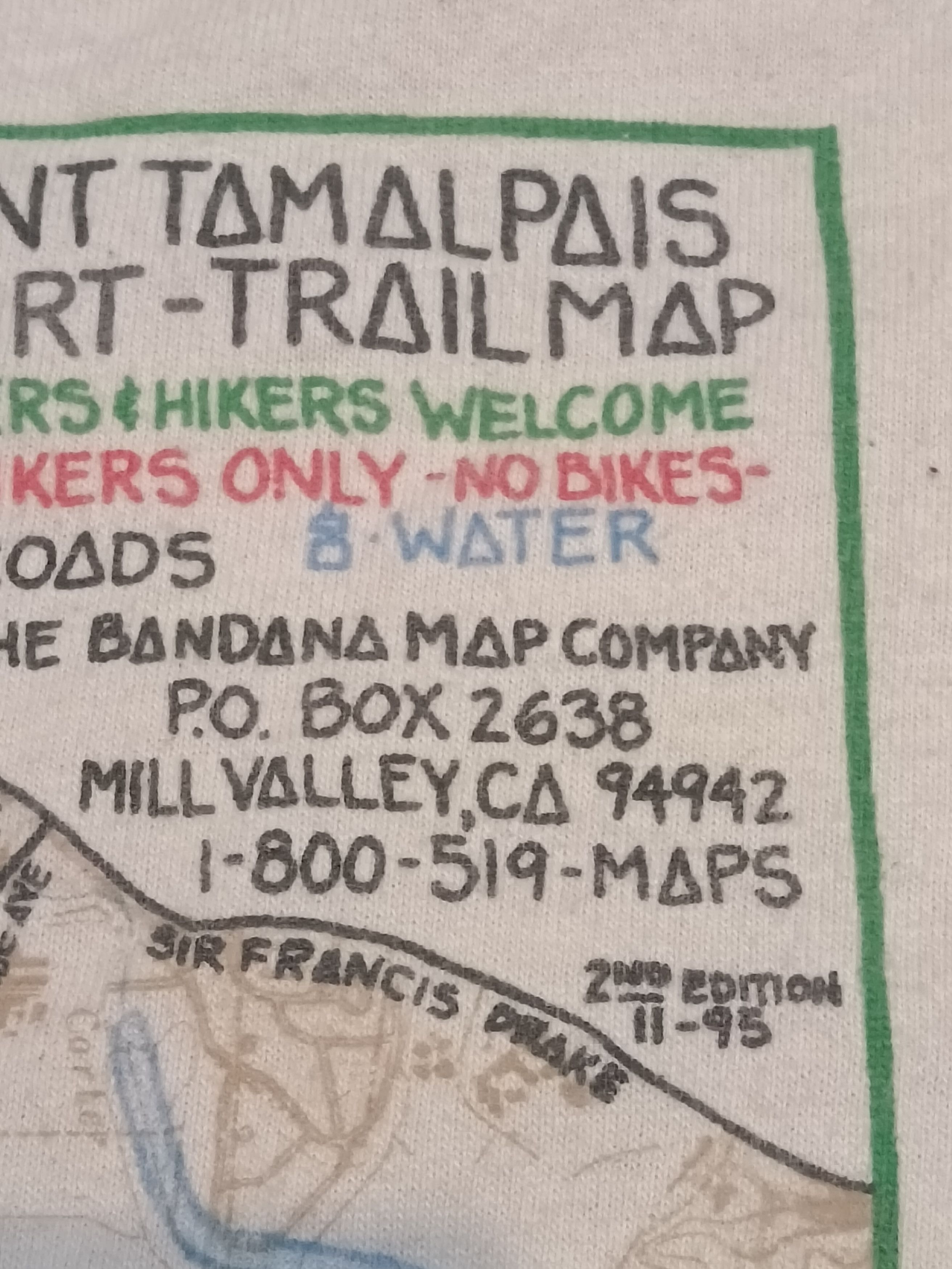 Vintage VINTAGE 90s DAVE PRESTON MOUNT TAMALPAIS TRAIL MAP SHIRT Size US XL / EU 56 / 4 - 4 Thumbnail