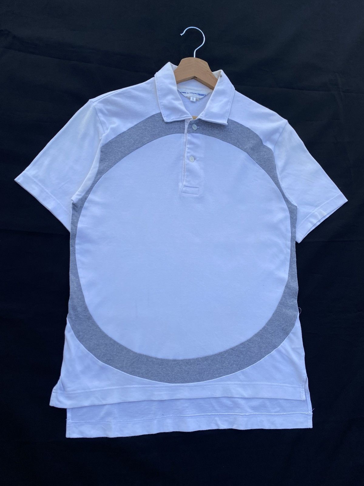 Comme des Garcons Rare Design Comme Des Garcons White Polo Shirt Size US S / EU 44-46 / 1 - 2 Thumbnail