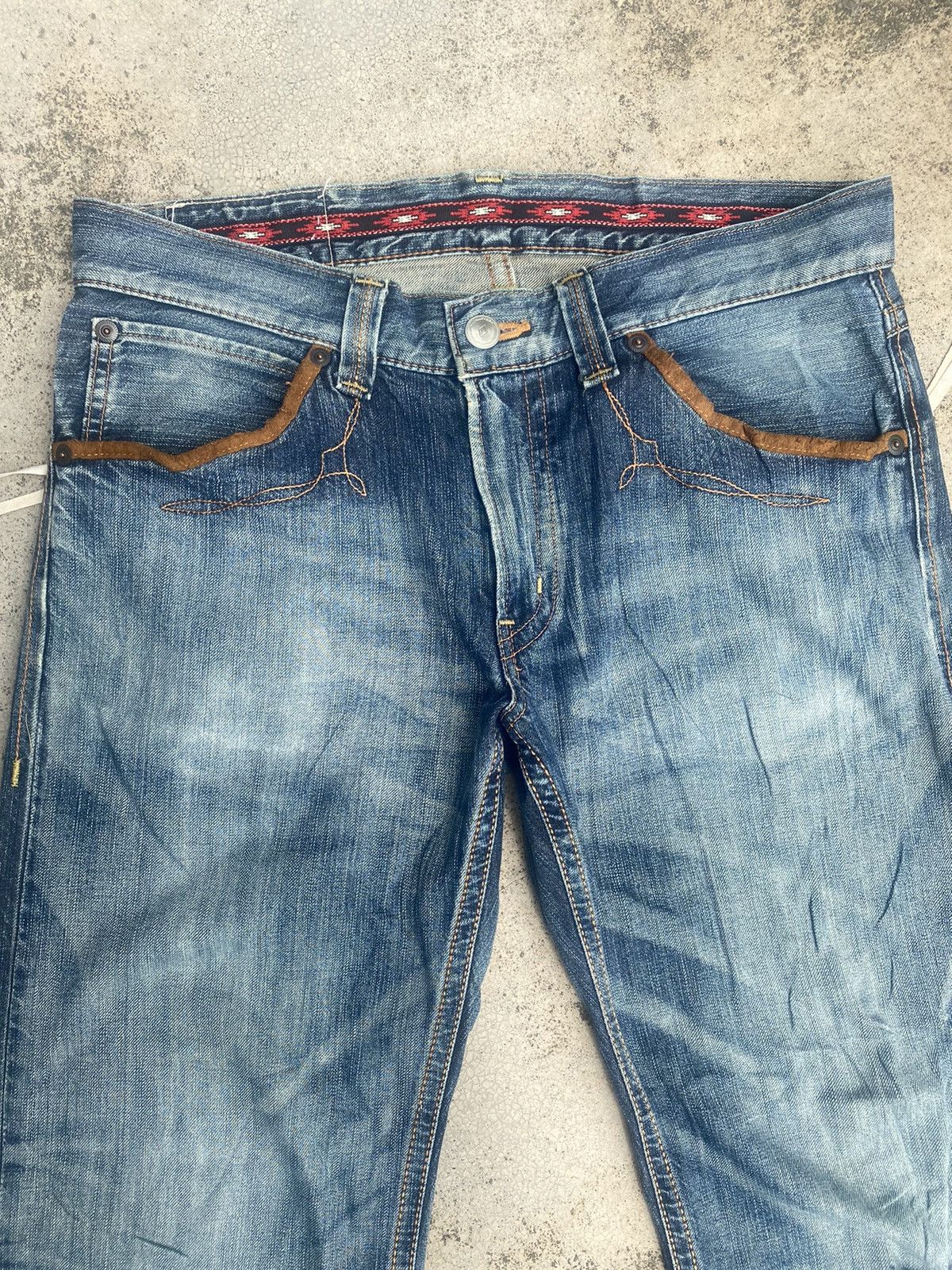 Edwin × Japanese Brand × Vintage Vintage y2k Edwin Faded Loose Denim Jeans Size US 36 / EU 52 - 8 Thumbnail