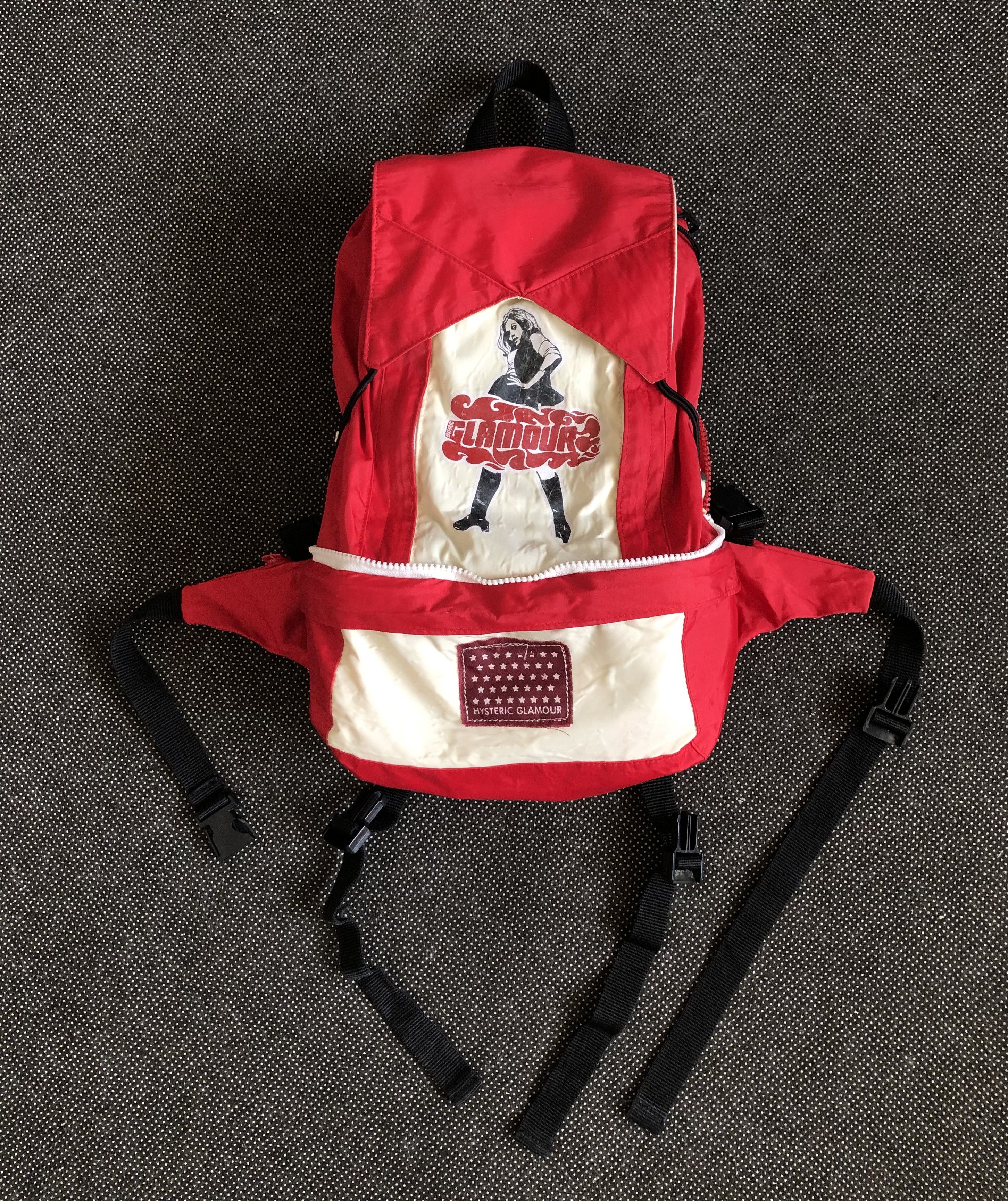 Hysteric Glamour RARE🔥VTG HYSTERIC TRANSFORMABLE 2 IN 1 BACKPACK/WAISTBAG Size ONE SIZE - 1 Thumbnail