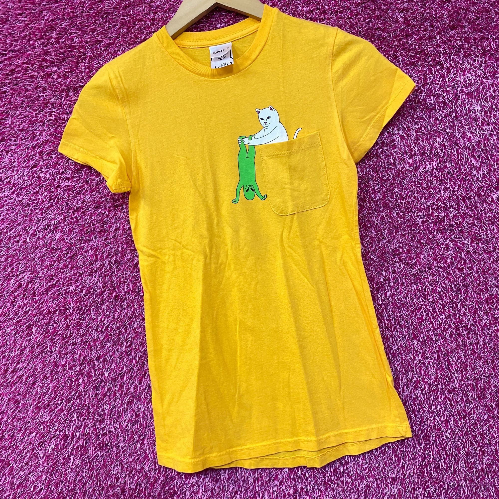 RIPNDIP RIPNDIP Lord Nermal Break Yo Self Alien Yellow T-Shirt Extra Size XS / US 0-2 / IT 36-38 - 3 Thumbnail