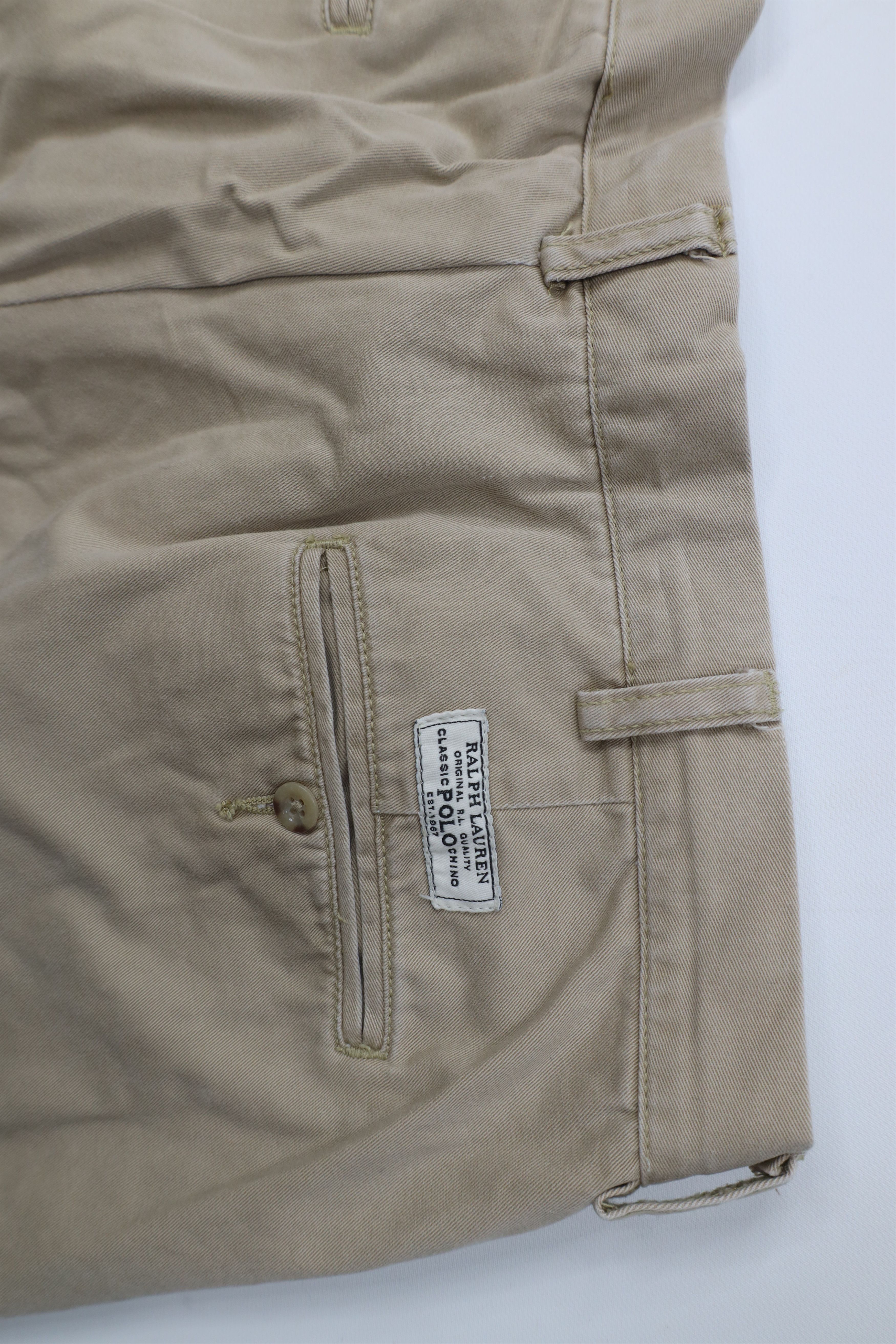 Ralph Lauren Vintage 90s Ralph Lauren Wide Leg Chino Pants Beige Cotton Size US 38 / EU 54 - 16 Thumbnail