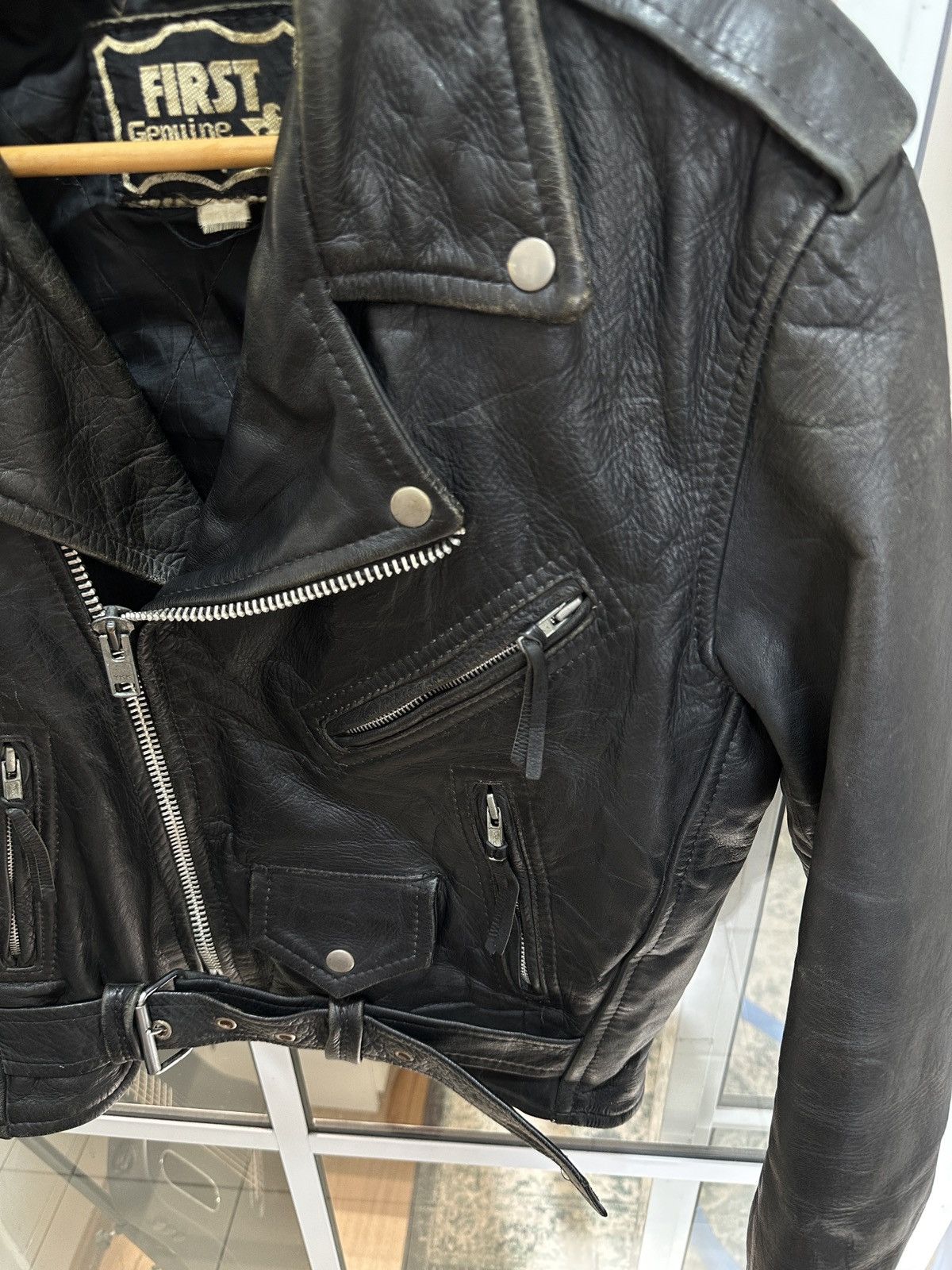 First MFG Co. 1980 First Genuine Leather Double Rider Biker Jacket Size US M / EU 48-50 / 2 - 13 Thumbnail