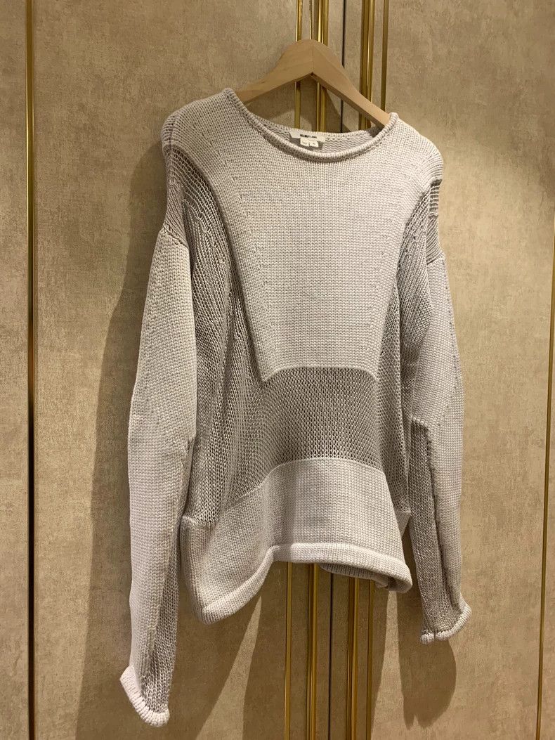 Helmut Lang HELMUT LANG Light grey knit top Size S / US 4 / IT 40 - 1 Thumbnail