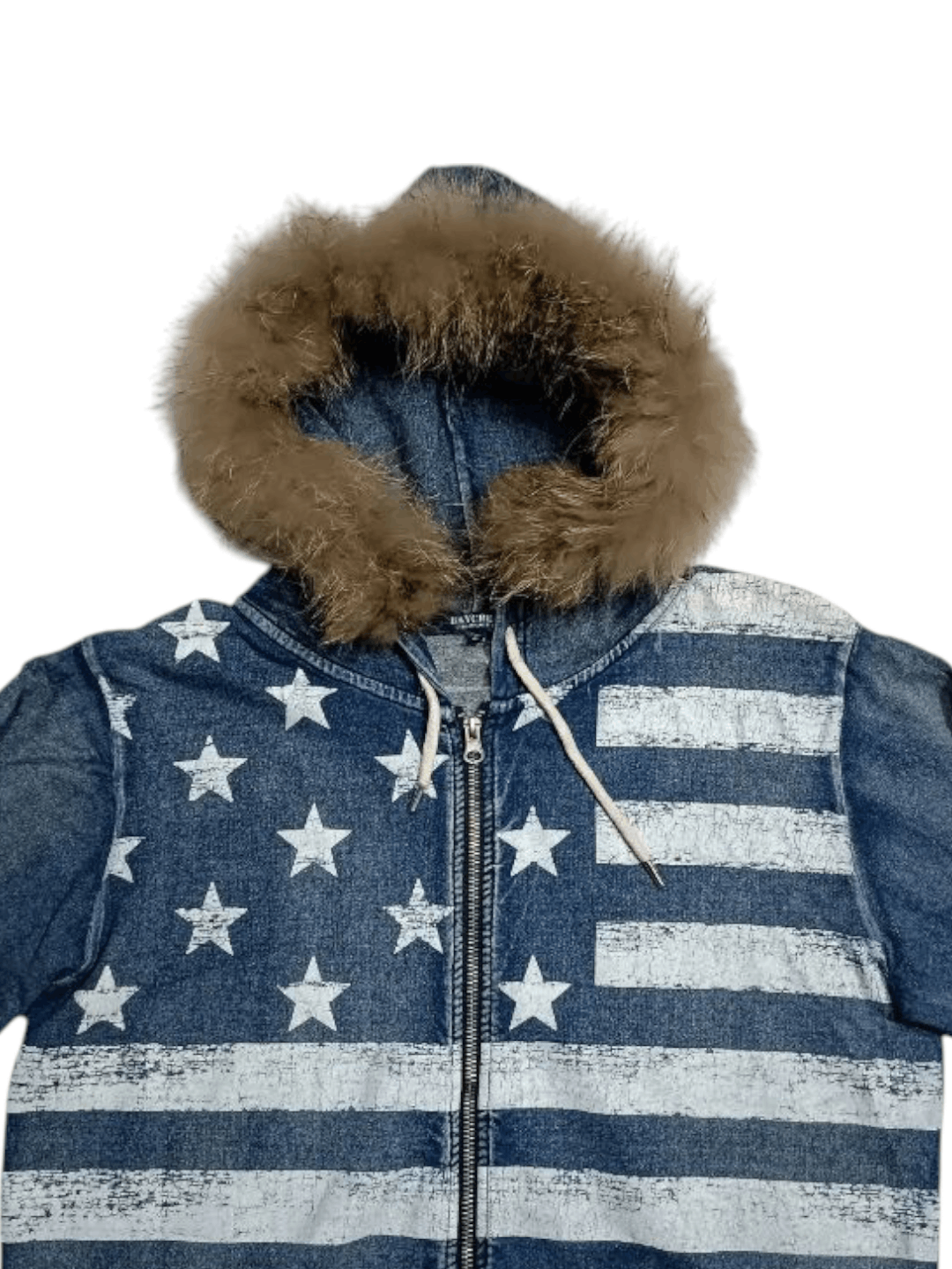 Japanese Brand 💥 Need Gone 💥 Sweater Zip Up Hoodie Fur American Flag Size US L / EU 52-54 / 3 - 2 Thumbnail