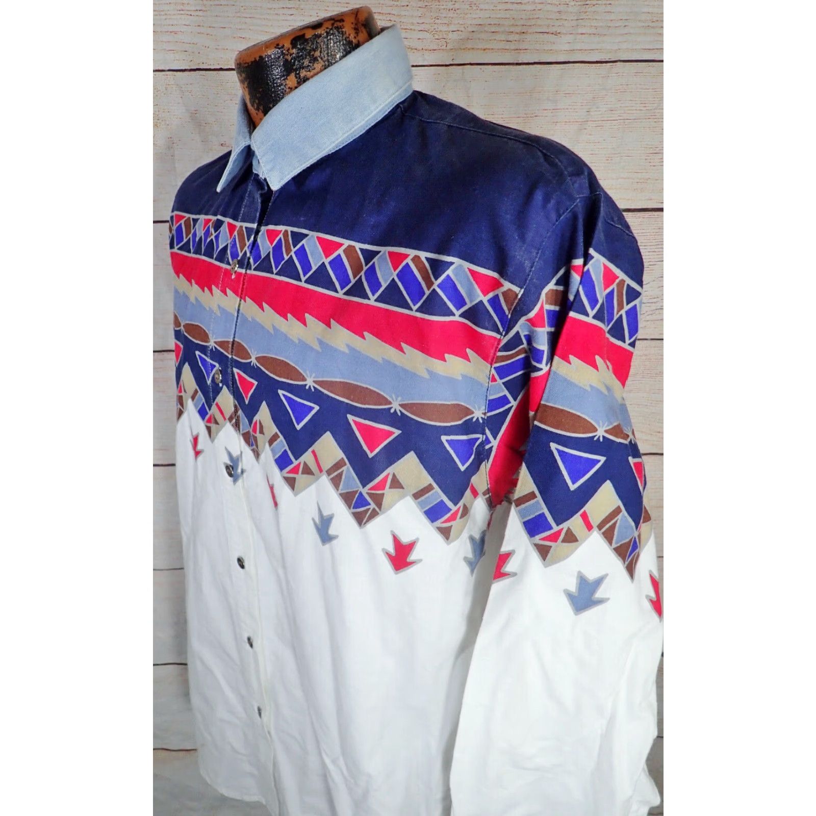 Vintage VINTAGE 90s Adobe Rose Western Cowgirl Button Shirt Womens Medium Size M / US 6-8 / IT 42-44 - 2 Thumbnail
