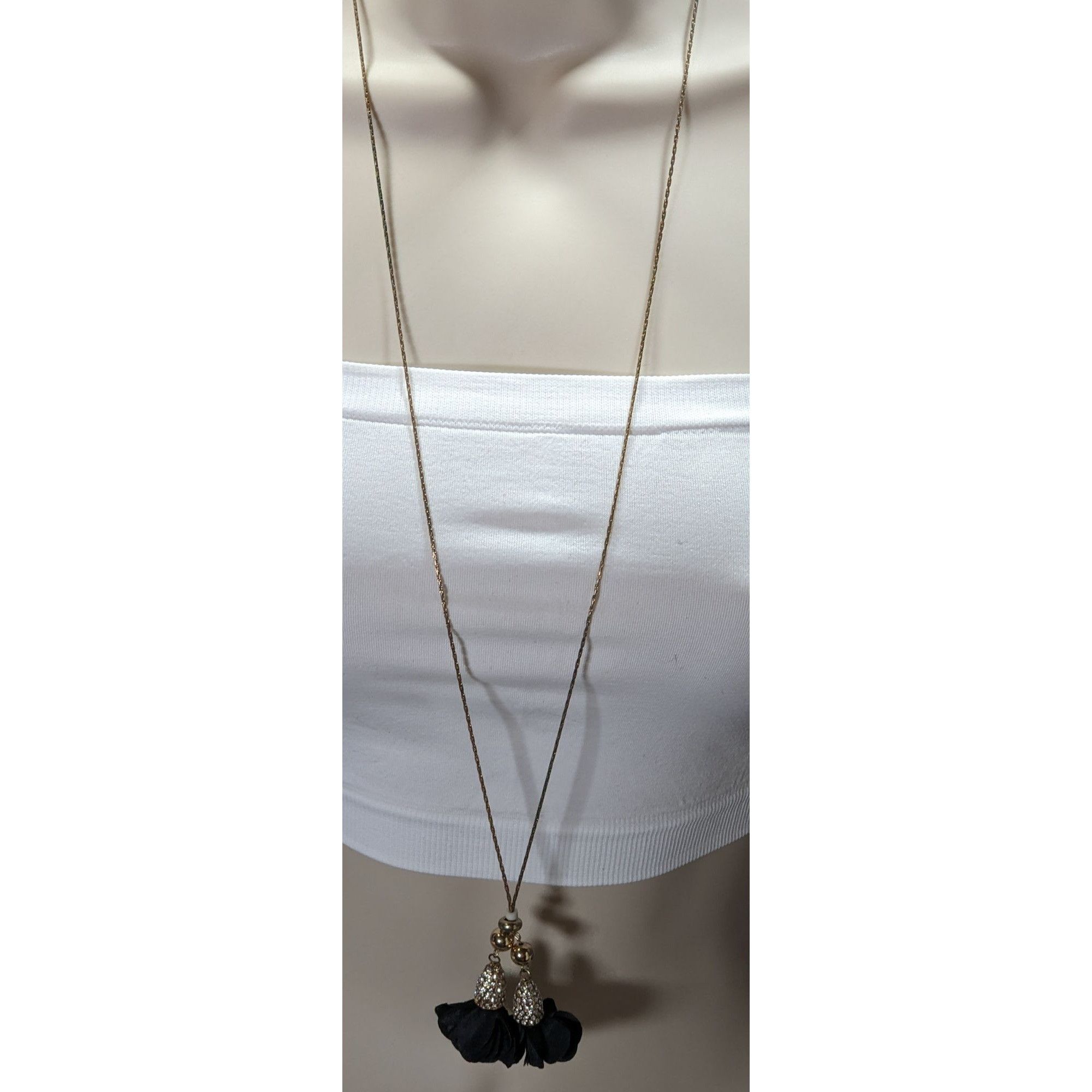 I.N.C INC International Concepts Floral Rhinestone Lariat Necklace Size ONE SIZE - 8 Thumbnail