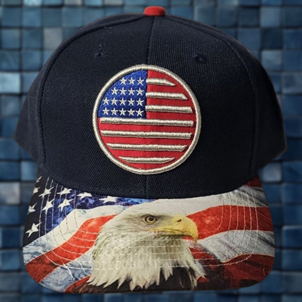 Vintage USA AMERICAN FLAG EAGLE PATRIOTIC BIRD SNAPBACK BASEBALL CAP ( DARK BLUE ) DARK BLUE USA AMERICAN FLAG EAGLE PATRIOTIC BIRD SNAPBACK BASEBALL CAP Size ONE SIZE - 1 Thumbnail