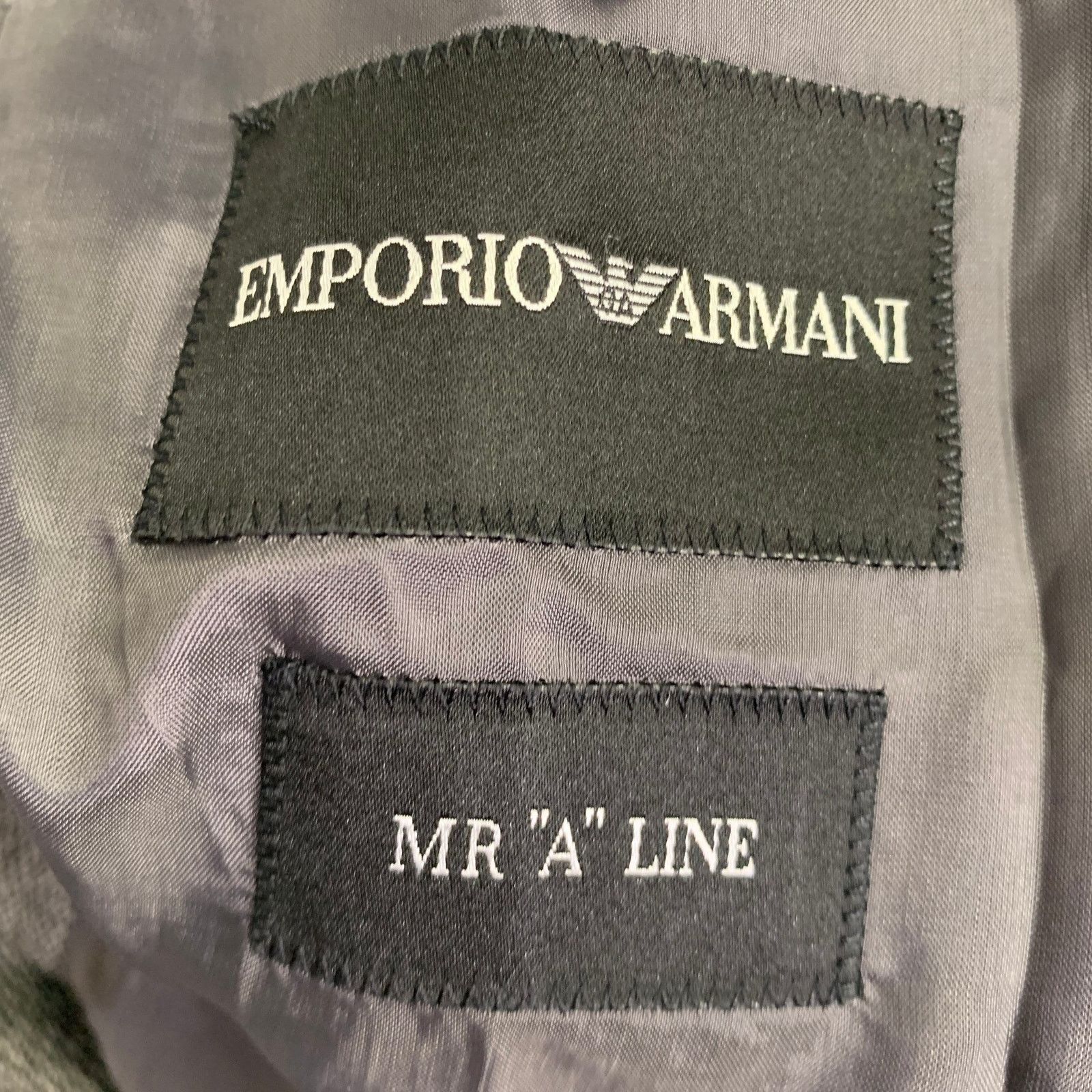 Emporio Armani Size 46 Grey Black Wool Blend Notch Lapel Sport Coat Size 46R - 6 Thumbnail