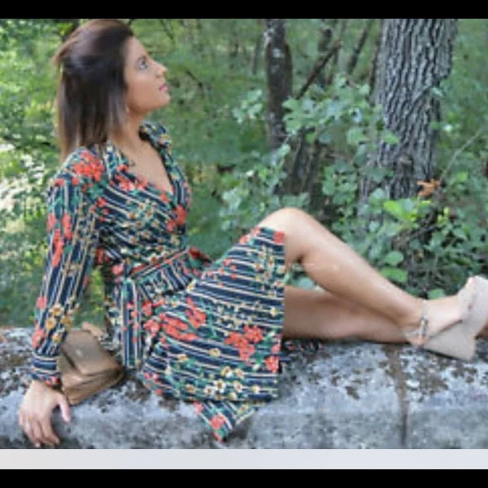 Zara Zara floral stripe wrap dress size XS Size XS / US 0-2 / IT 36-38 - 7 Thumbnail
