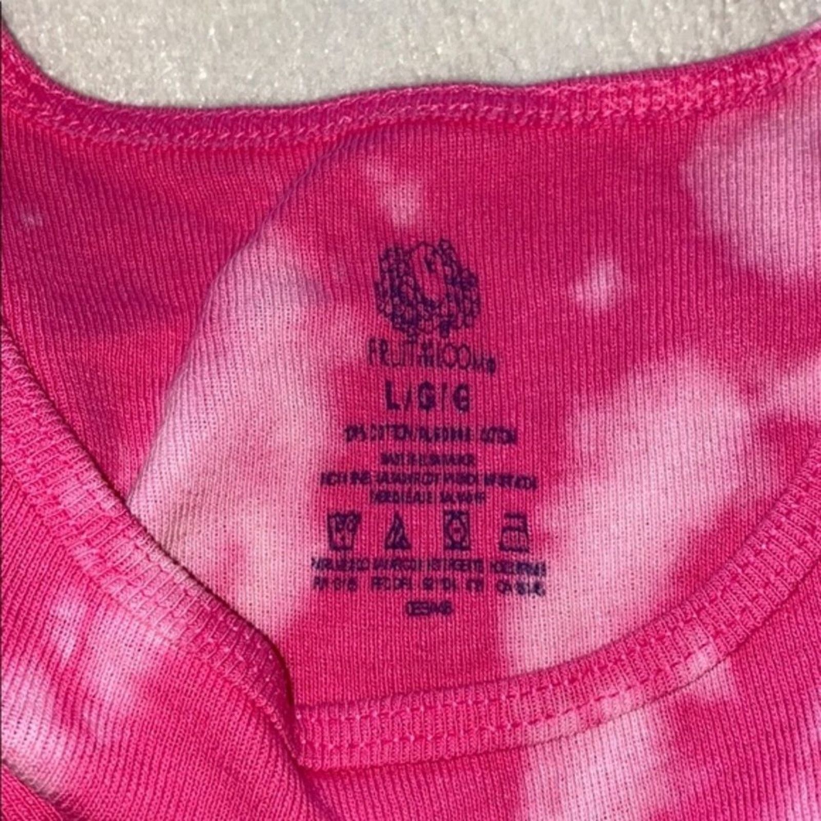 Fruit Of The Loom Dyes by MacKay Pink Tie-Dye Tank Top Shirt | Sz YL Size L / US 10 / IT 46 - 4 Thumbnail