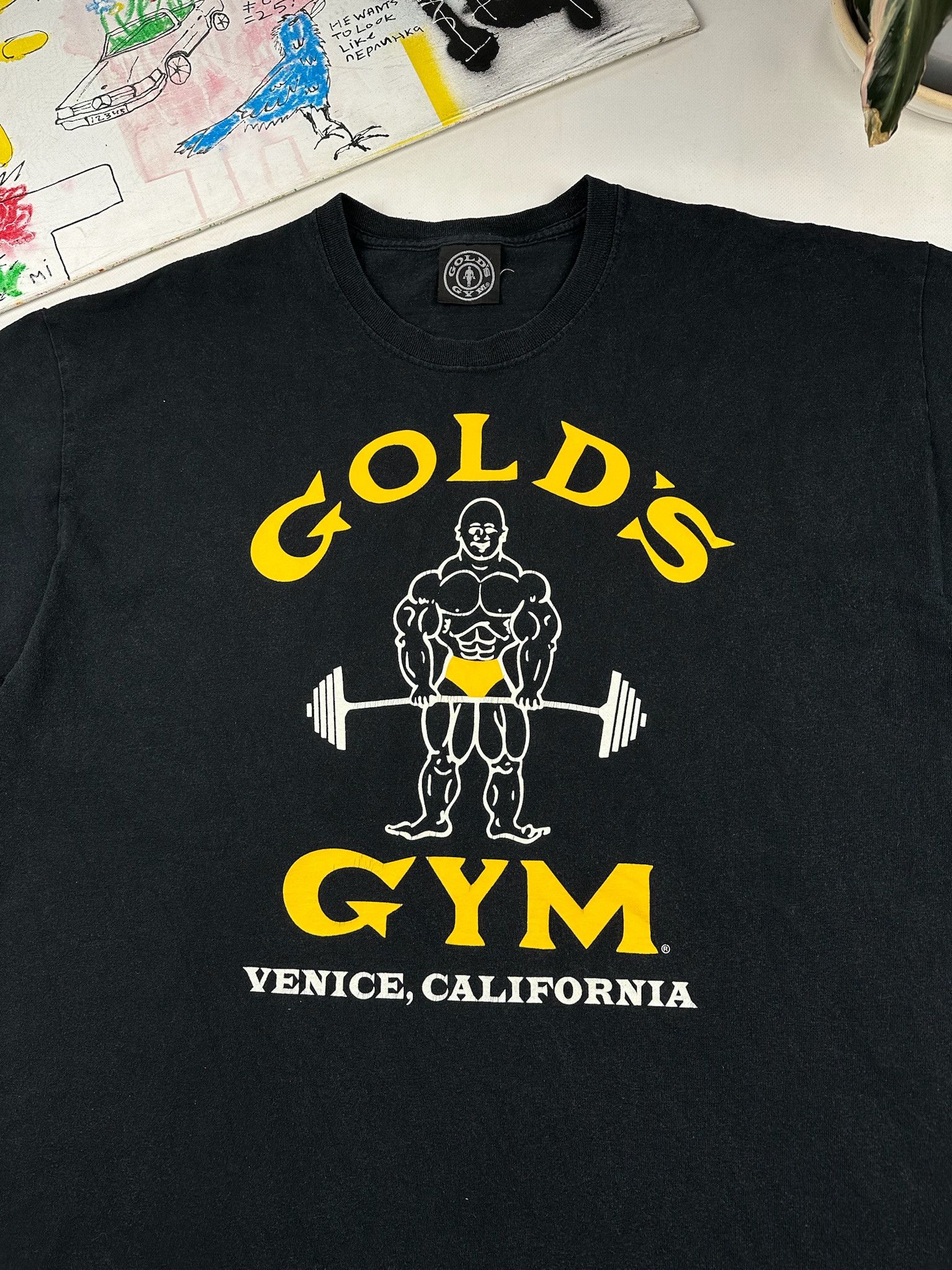 Vintage Vintage GOLDS GYM big spellout tee Size US XL / EU 56 / 4 - 2 Thumbnail