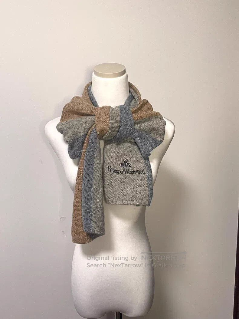 Vivienne Westwood Vivienne Westwood Color Blocked Woolen Scarf Size ONE SIZE - 3 Thumbnail